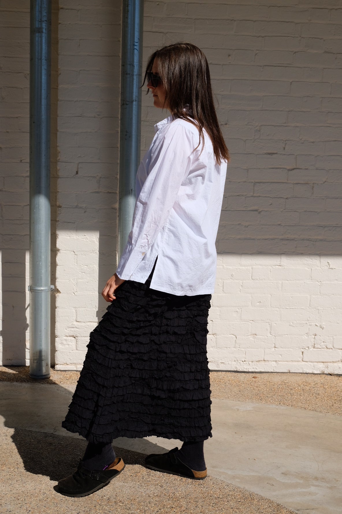 Winifred Shirt - Cotton Poplin - White