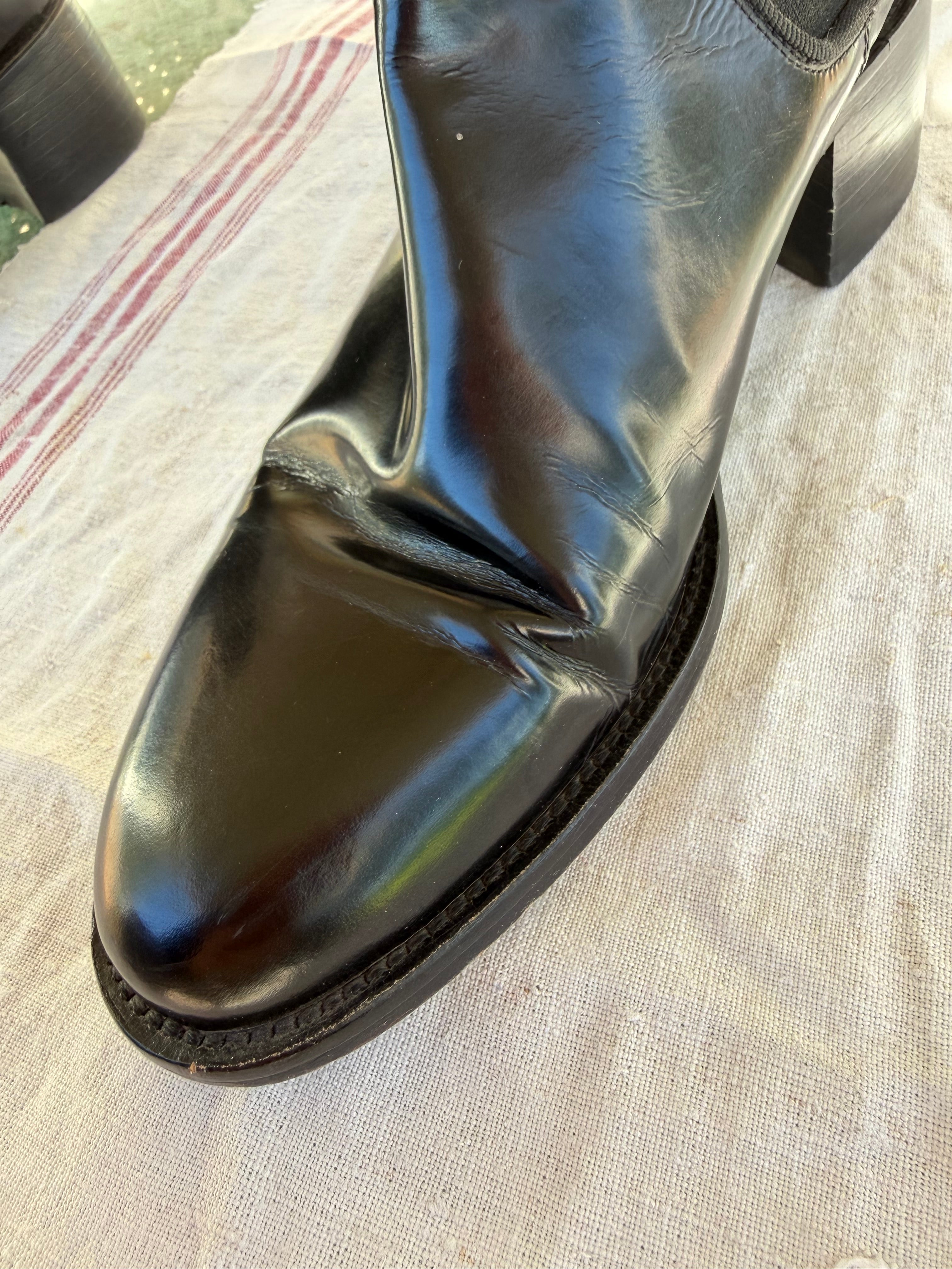 Pre-loved sempri Di black leather boots 39
