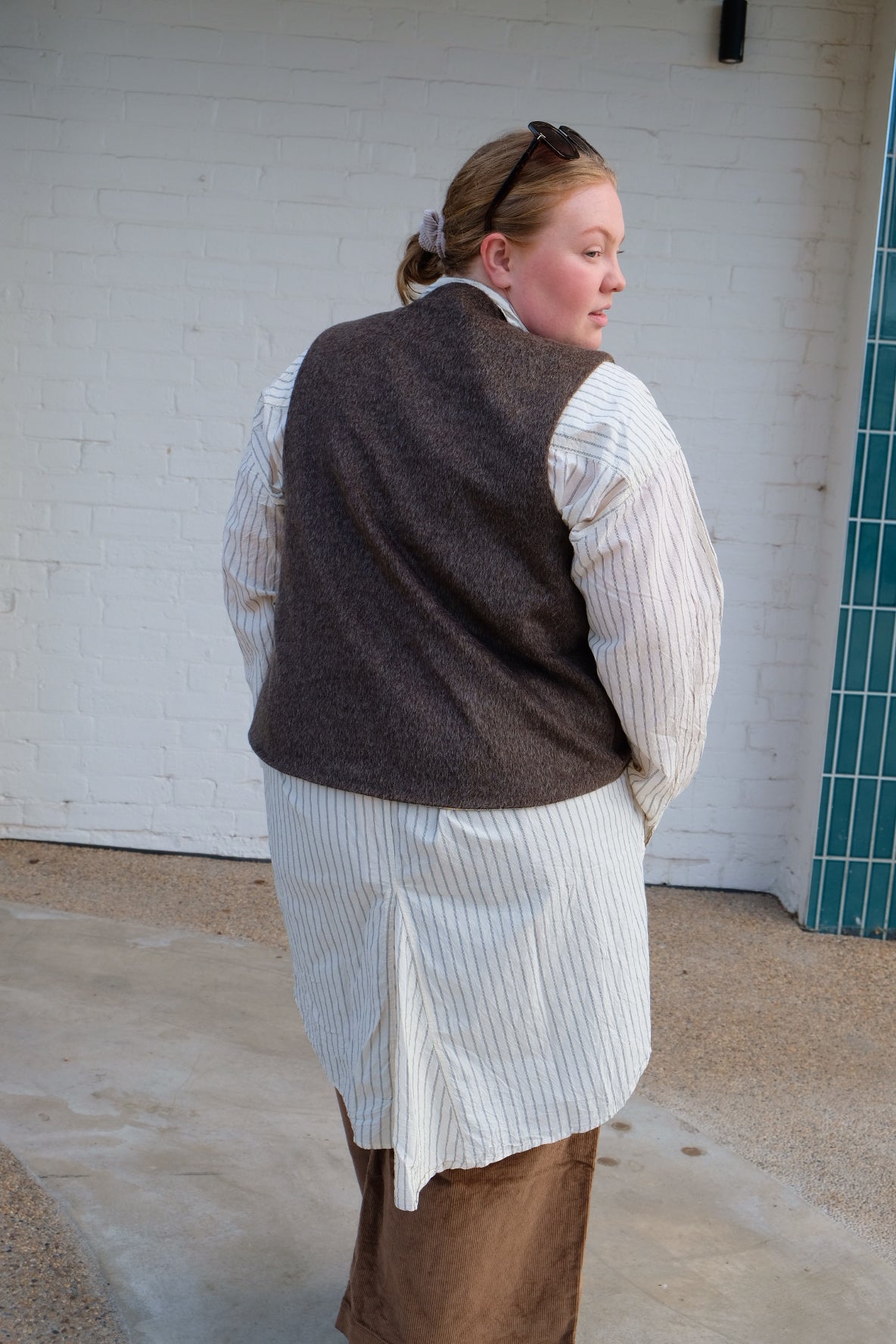 Harper Cotton Shirt - Cream Ticking