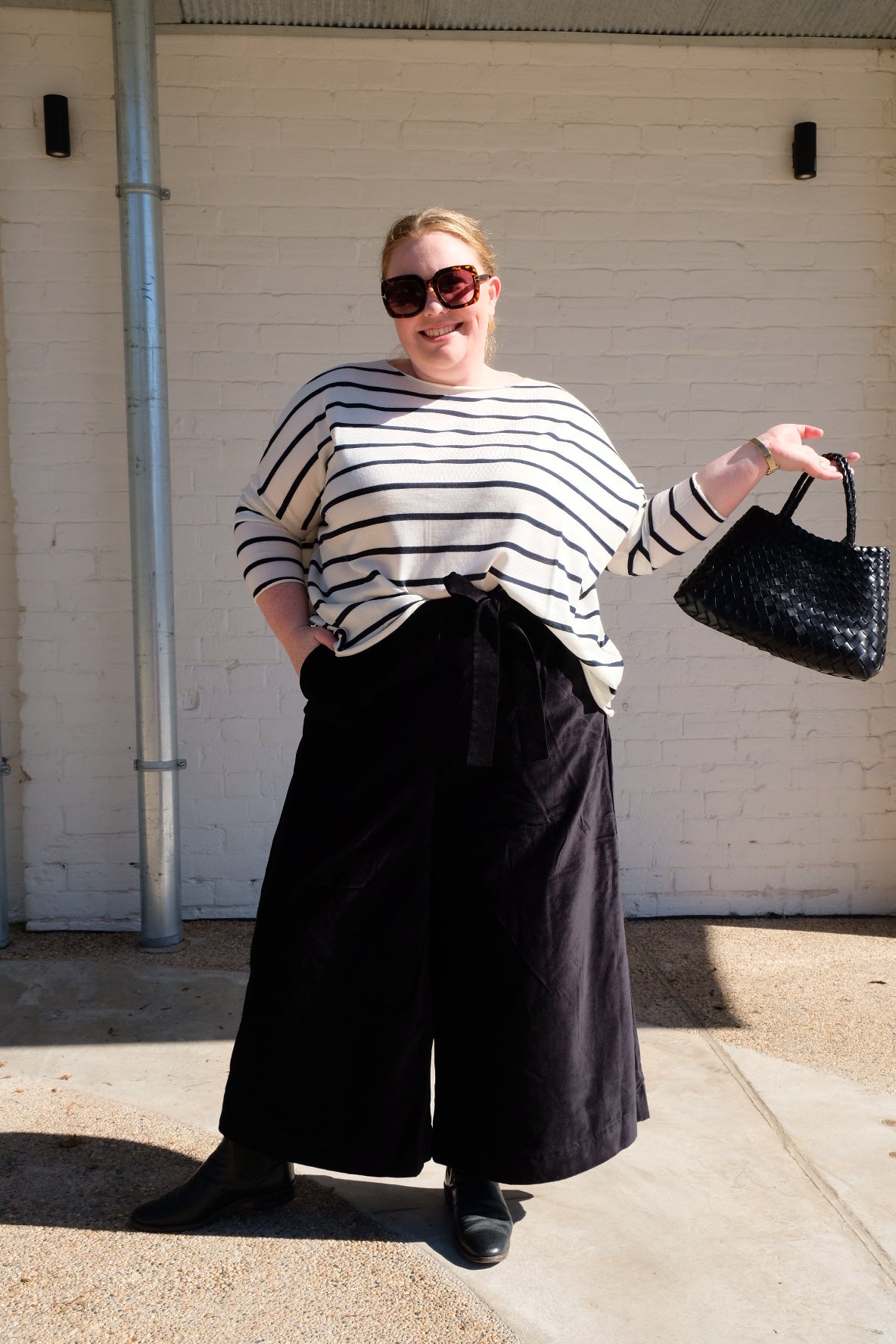 Harriet Trouser - Cotton Velvet - Black