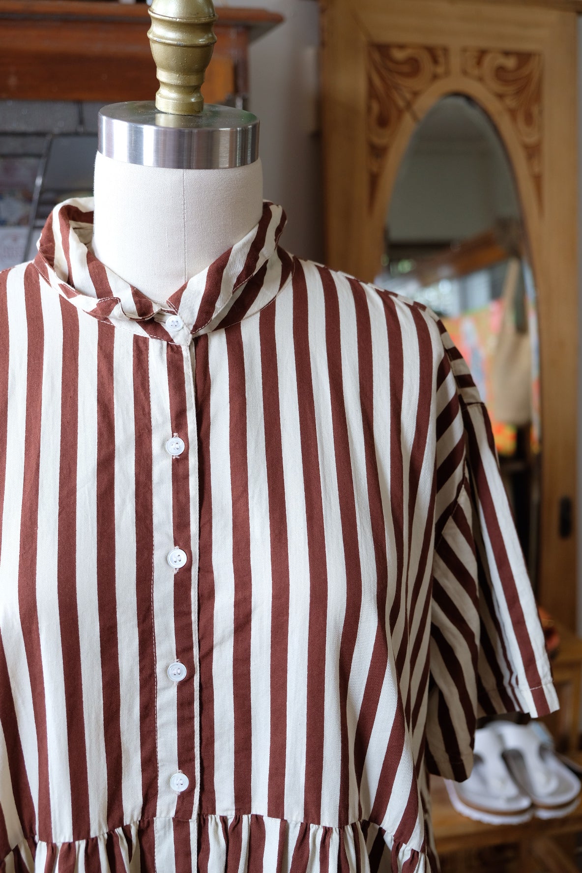 Alto Dress in Cotton Coco Stripe