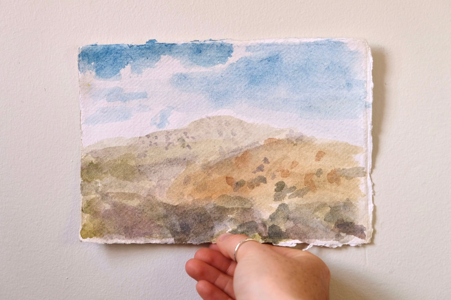 Watercolour Landscape - "Hill Lookout near Cowra" by Clementine Belle McIntosh