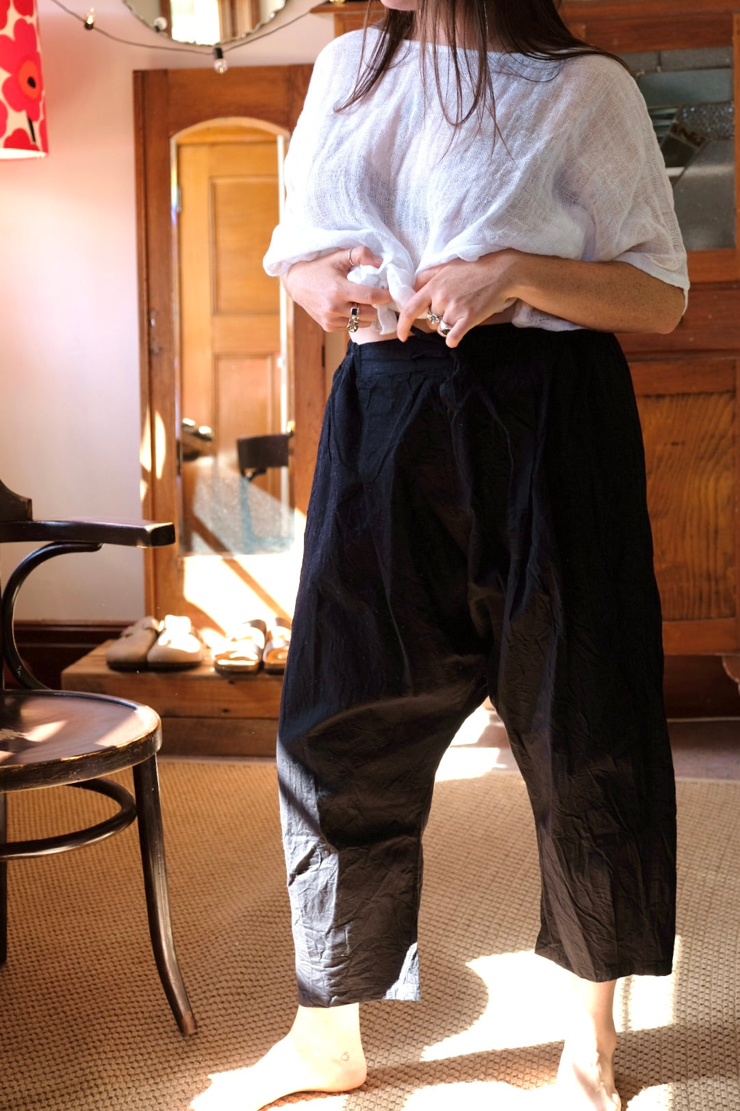 UMA PANT - COTTON TWILL Black