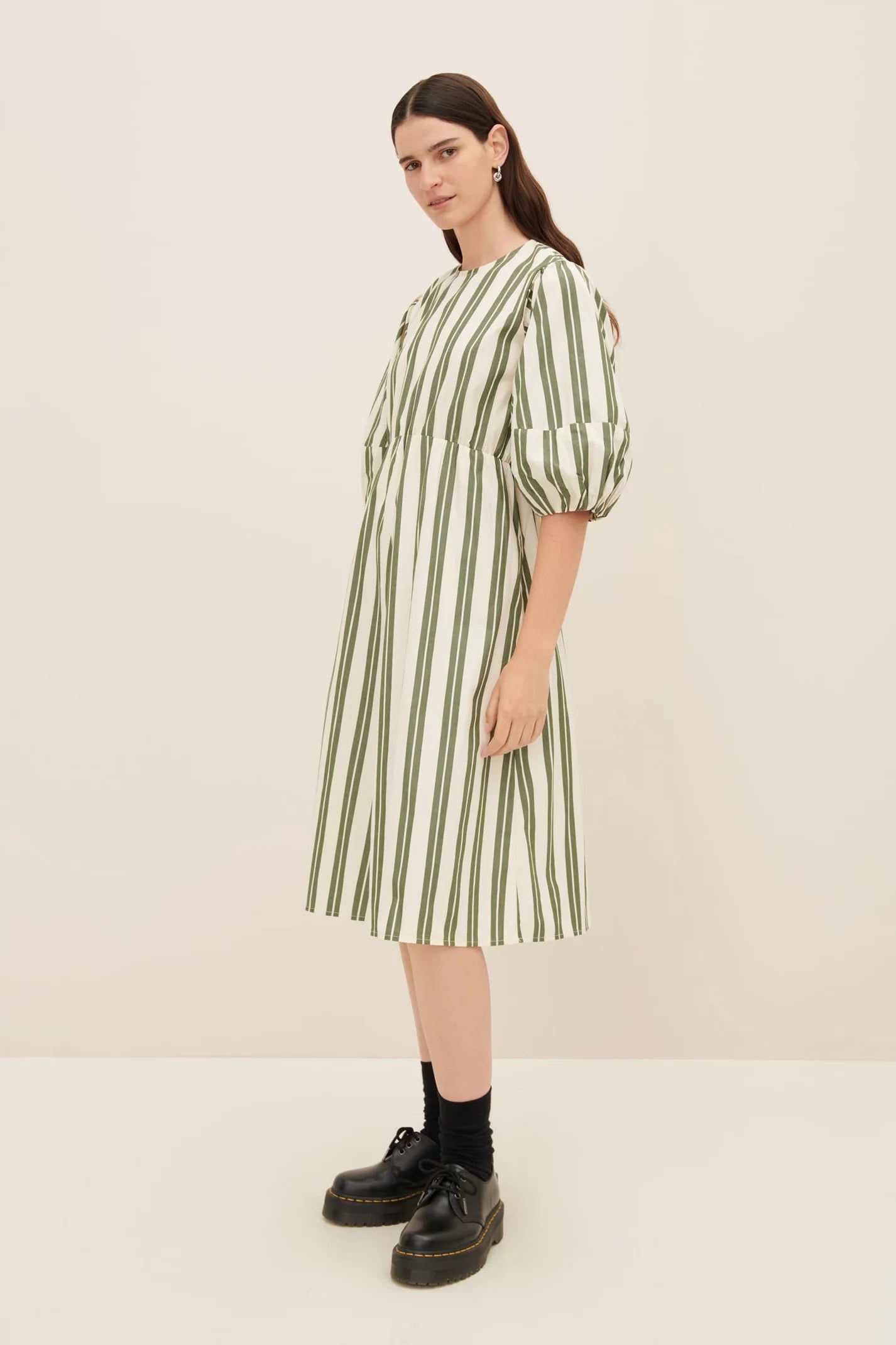 JOAN DRESS - Forest Stripe