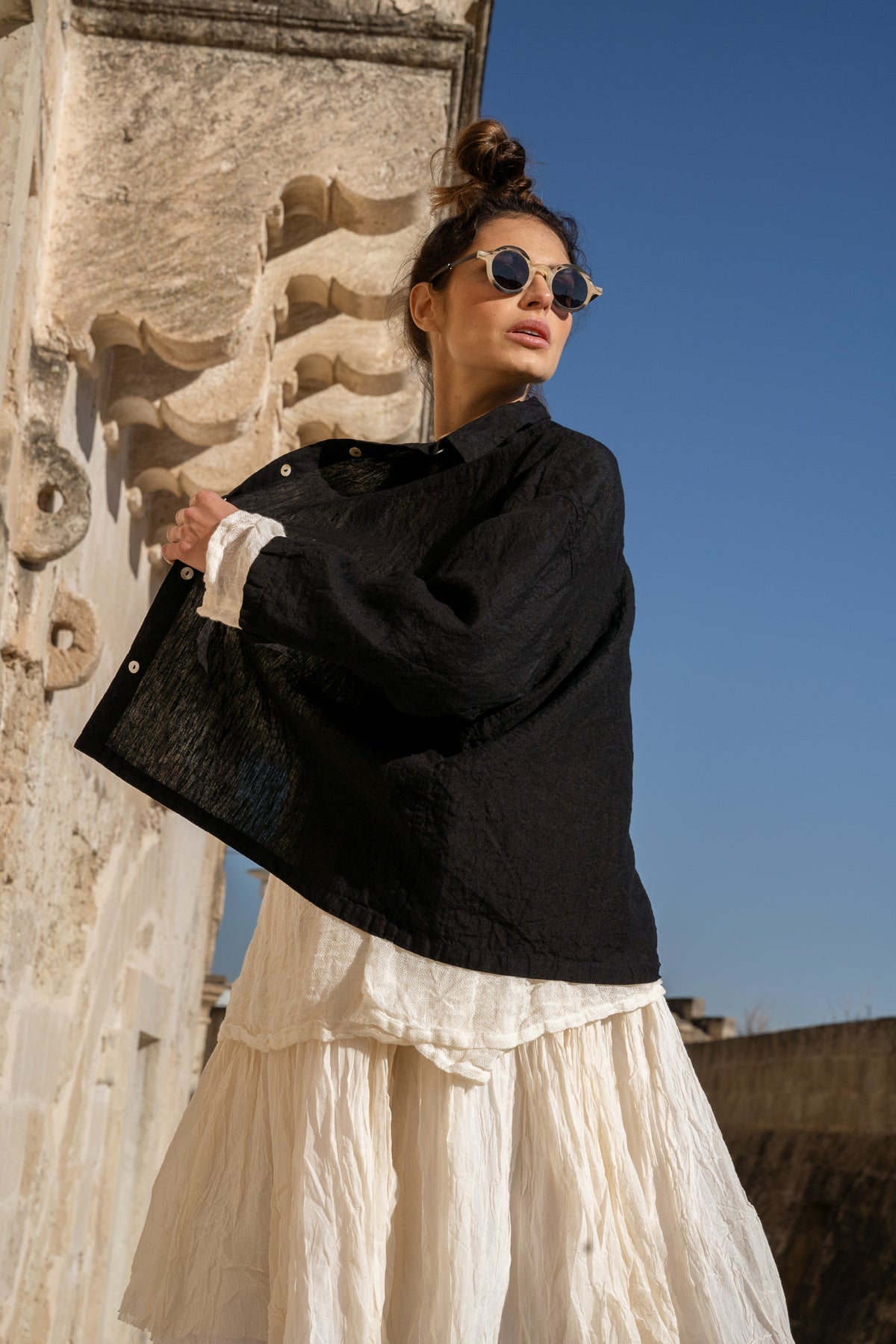 Libby Shirt Linen - Black