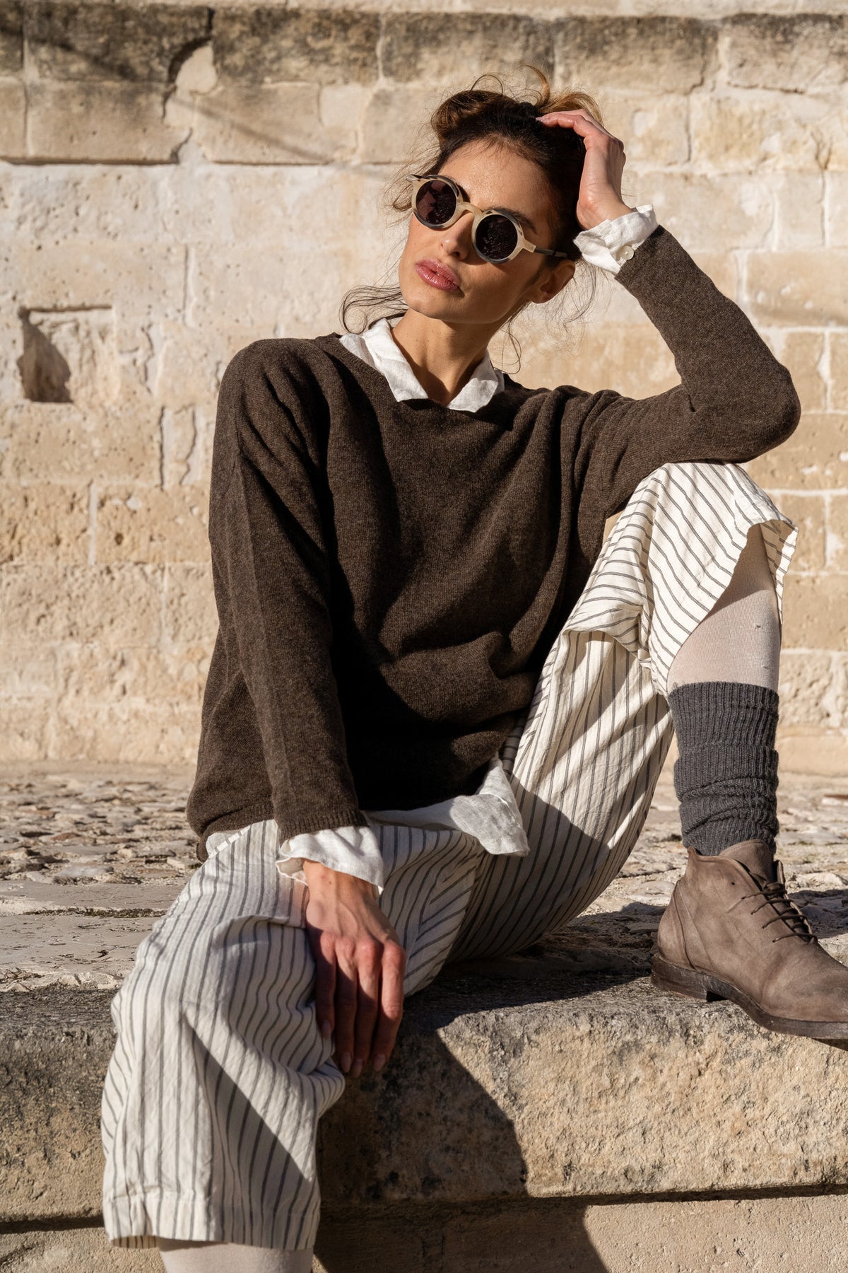 Charlie Wool Jumper - Brown