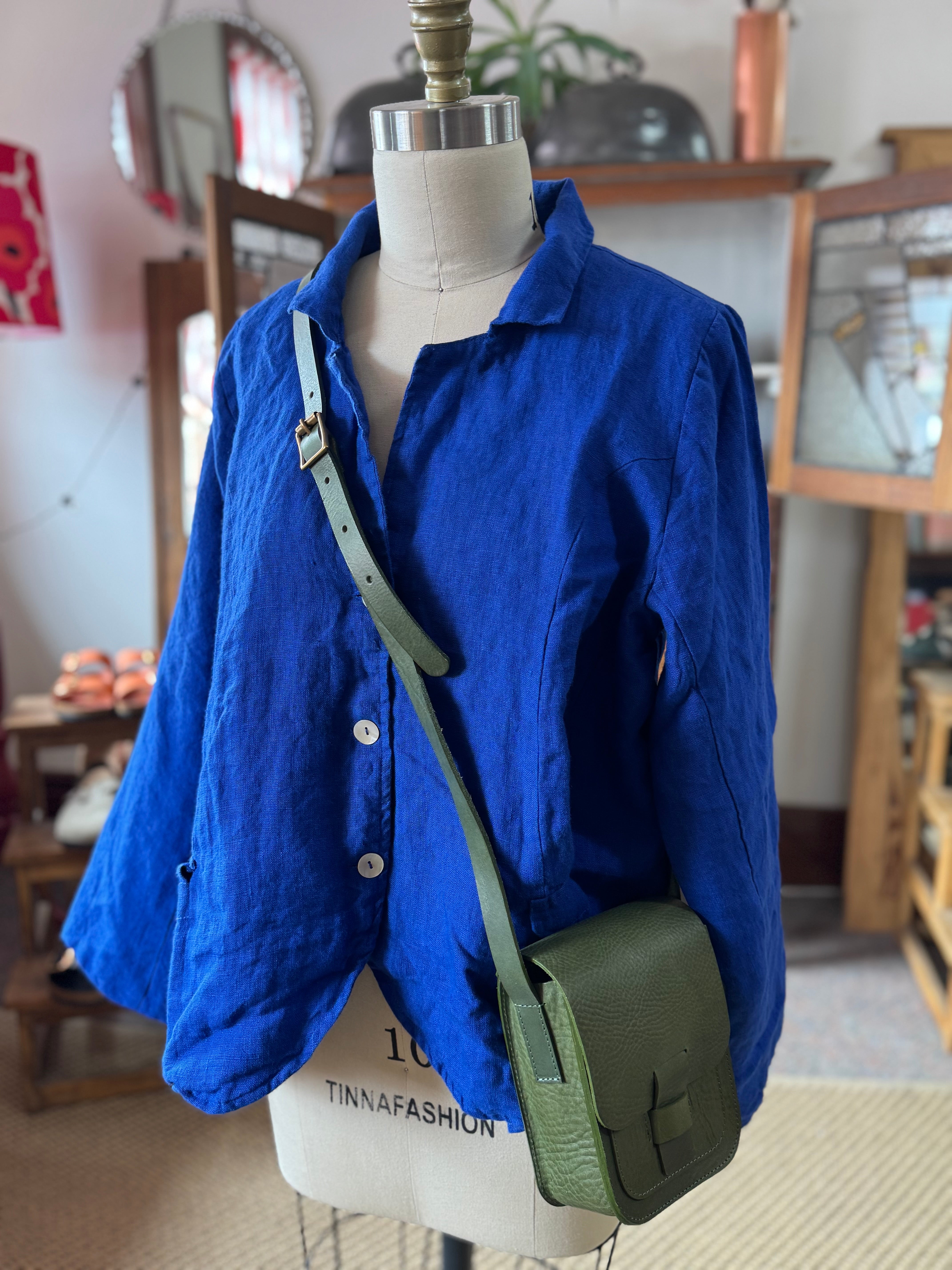 Baridi Jacket - Linen - Cobalt