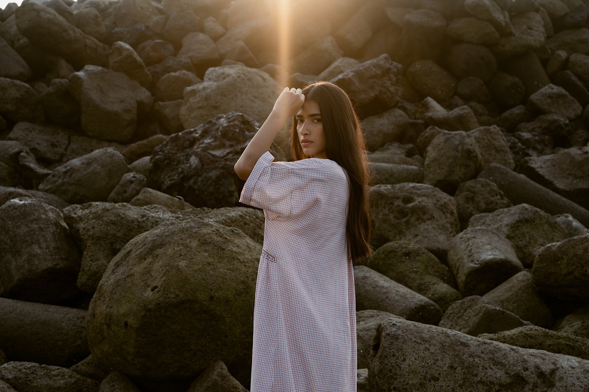 Osaka Dress - Clay Check