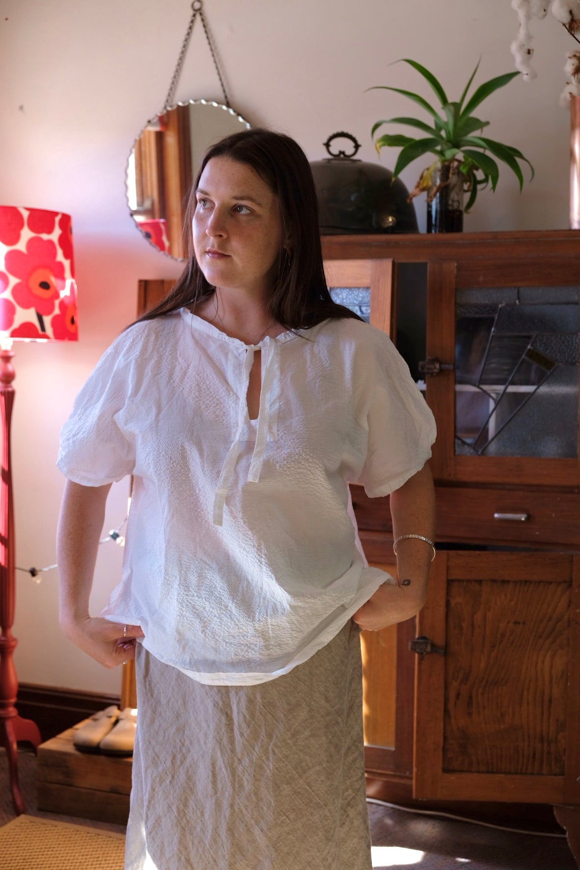 Dahlia Cotton Top - Milk