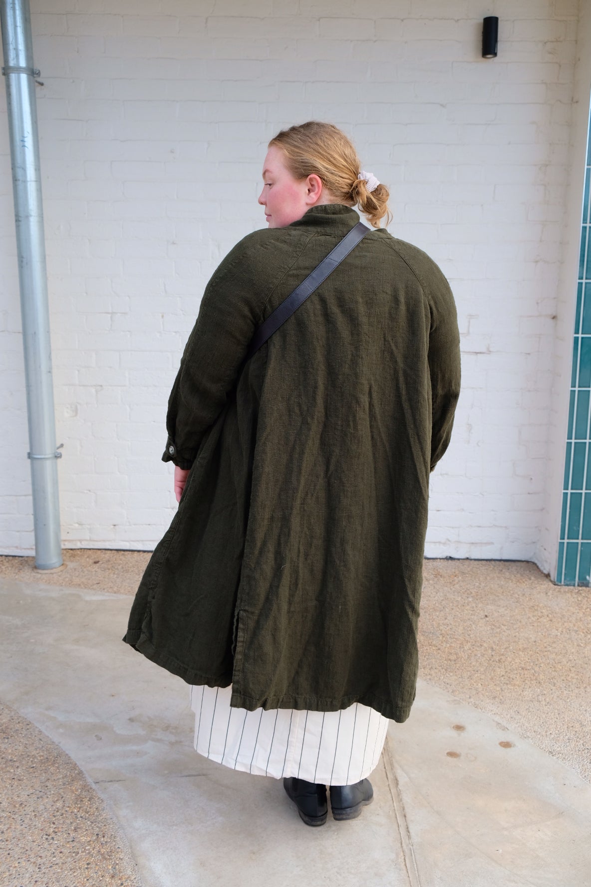 1915 Unisex Duster Jacket - Thick Linen - Seaweed