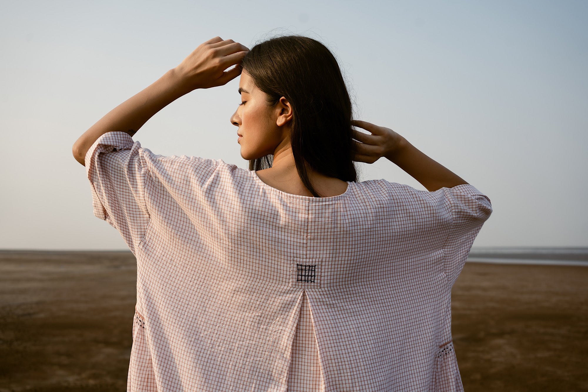 Osaka Dress - Clay Check