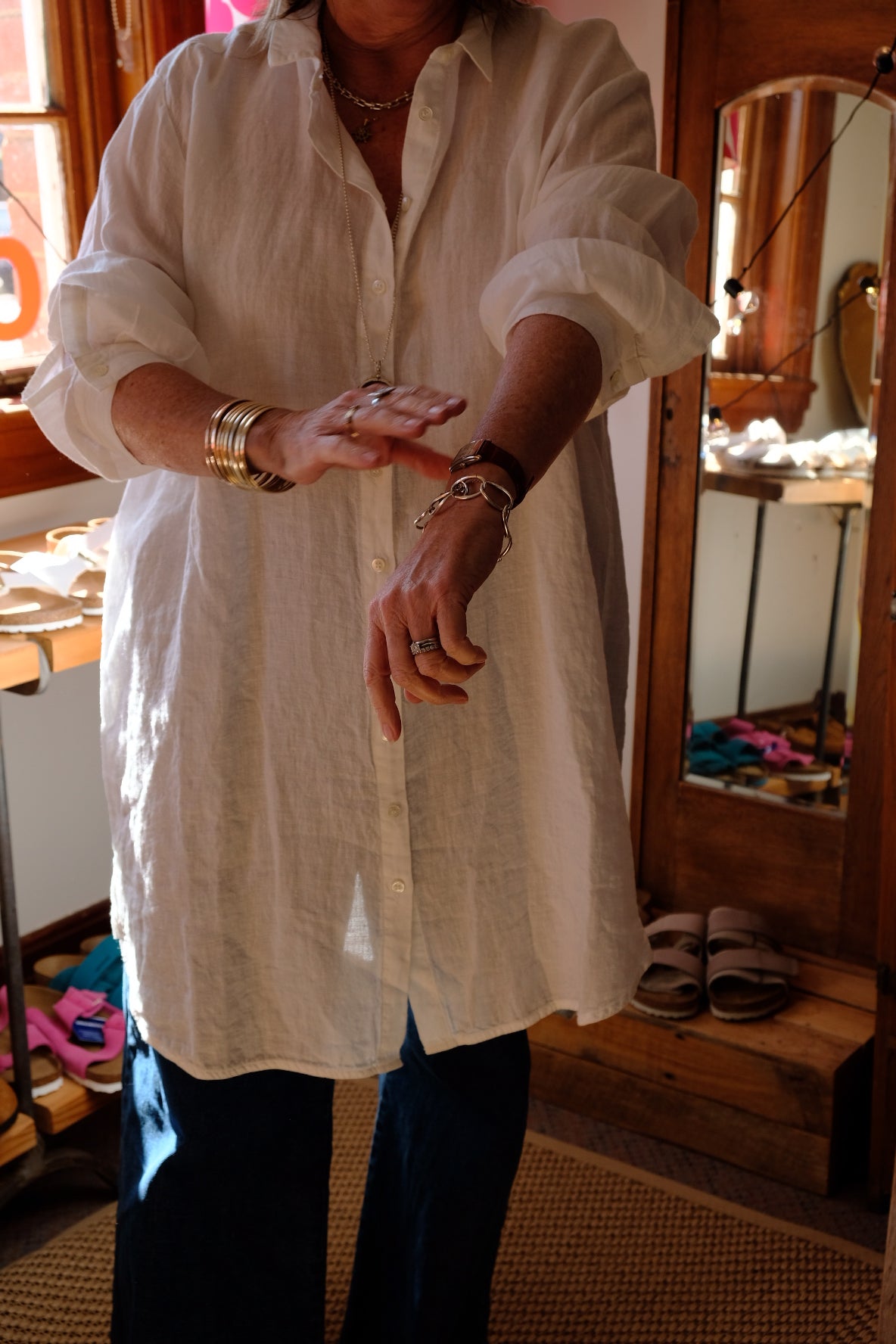 Manon Tunic - Classic White Linen