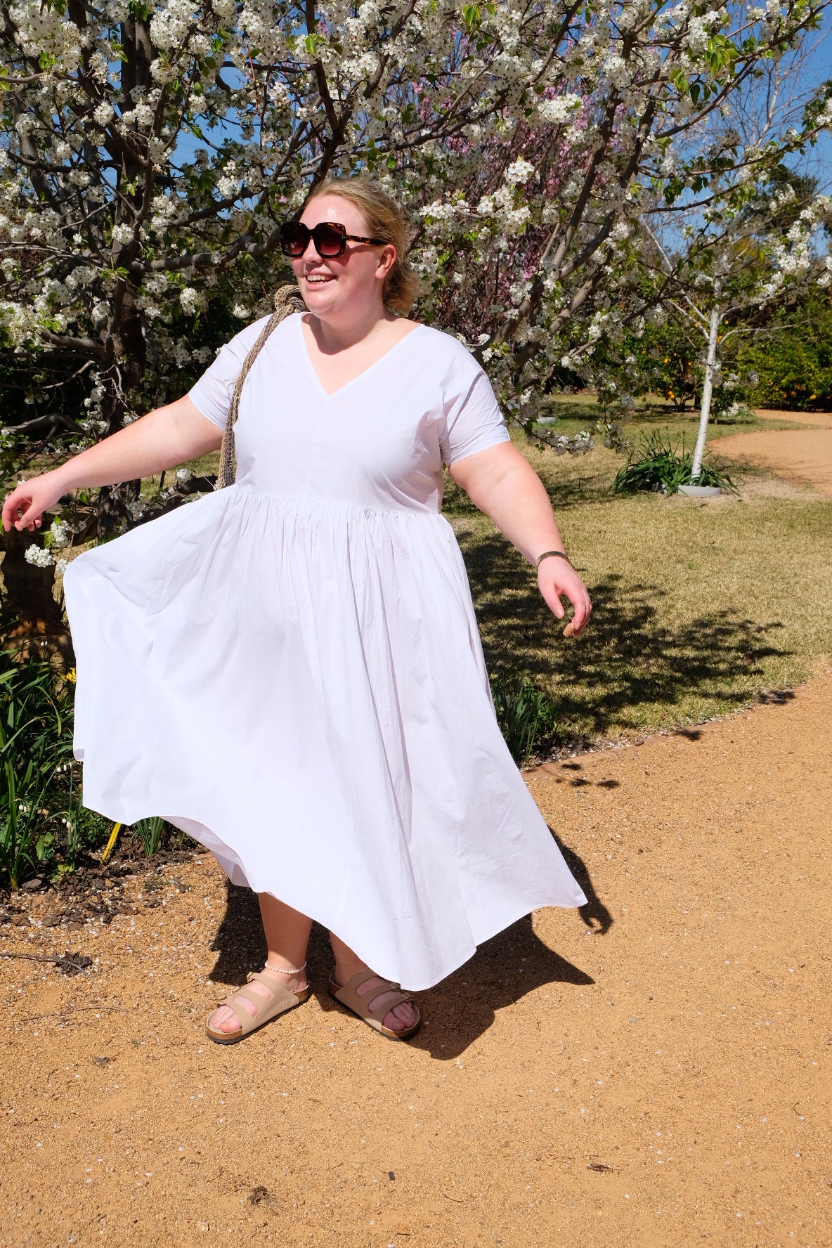 Flossie Dress Cotton Poplin - White