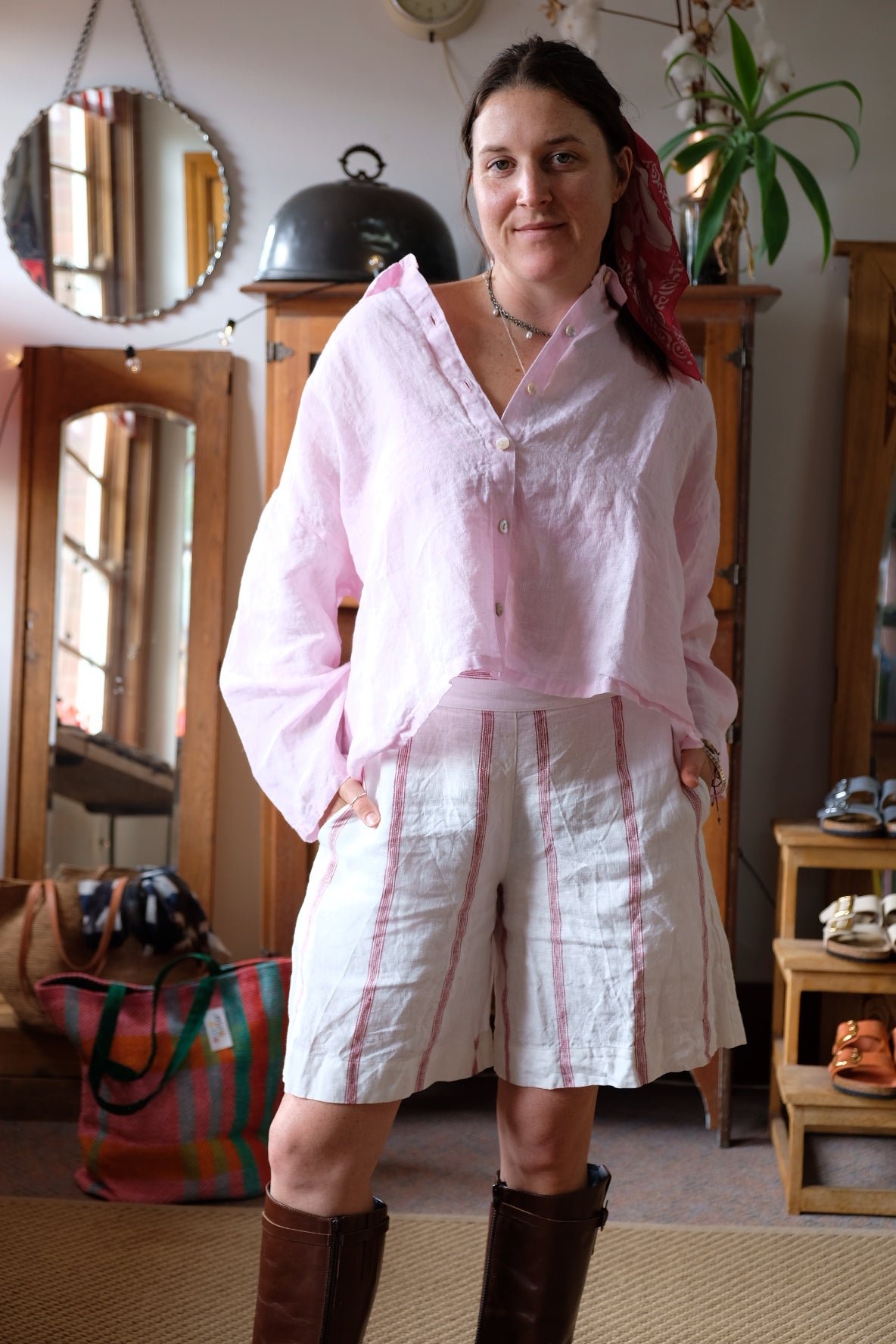 Sailor shorts - red stripe