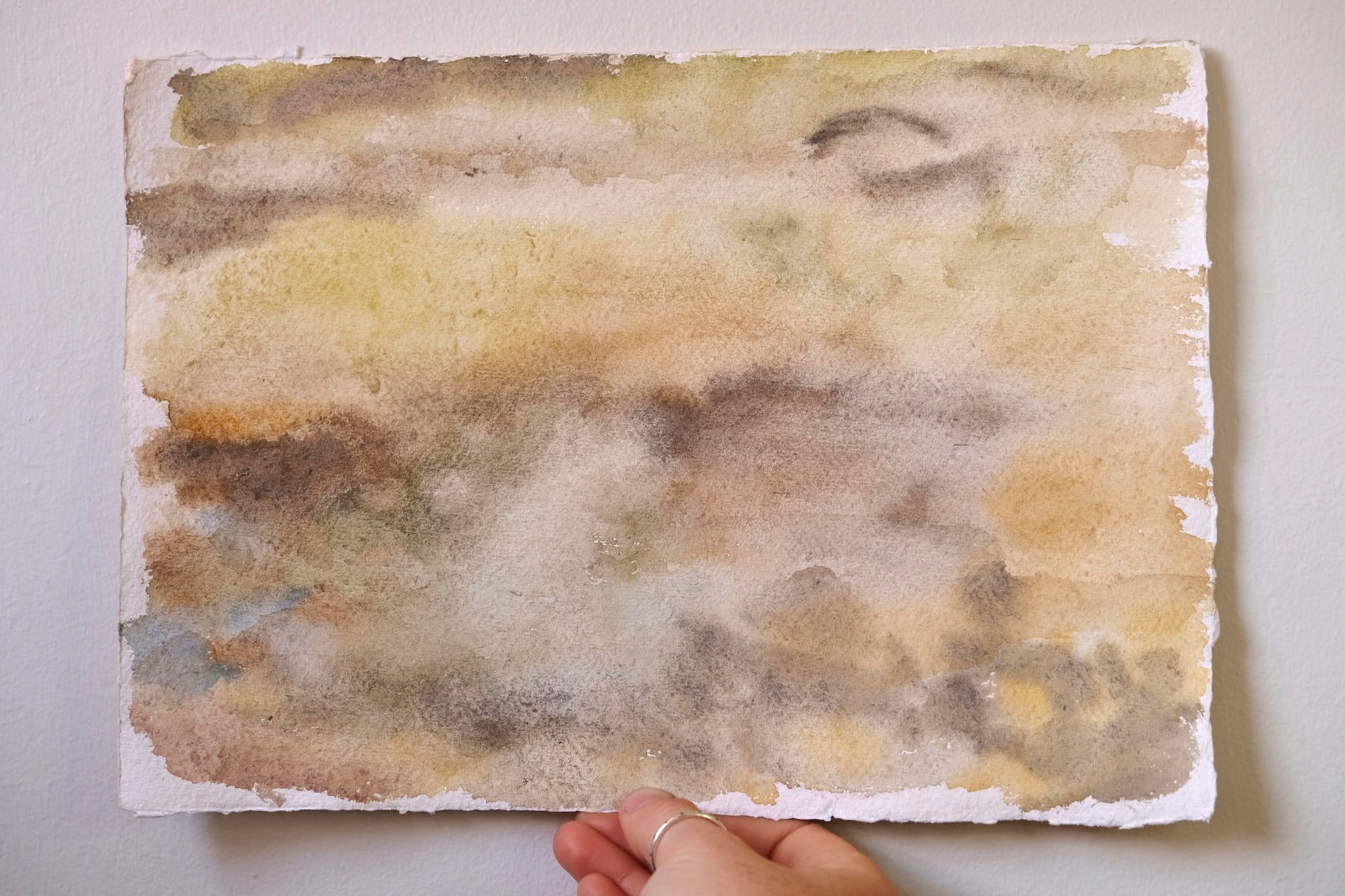 Watercolour Landscape - "Murky water after rain" by Clementine Belle McIntosh