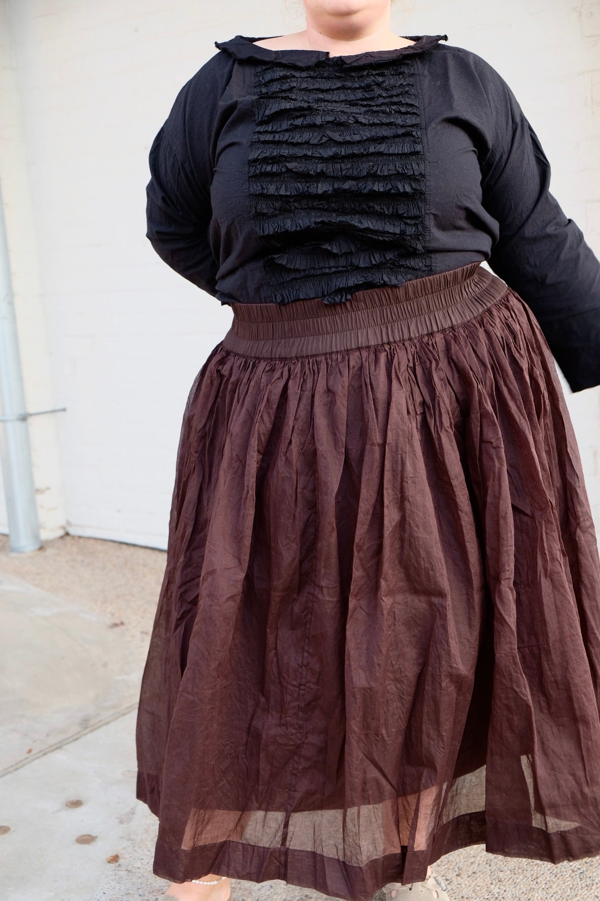 Nyx Tutu Skirt Long - Cotton Organdy Chocolate