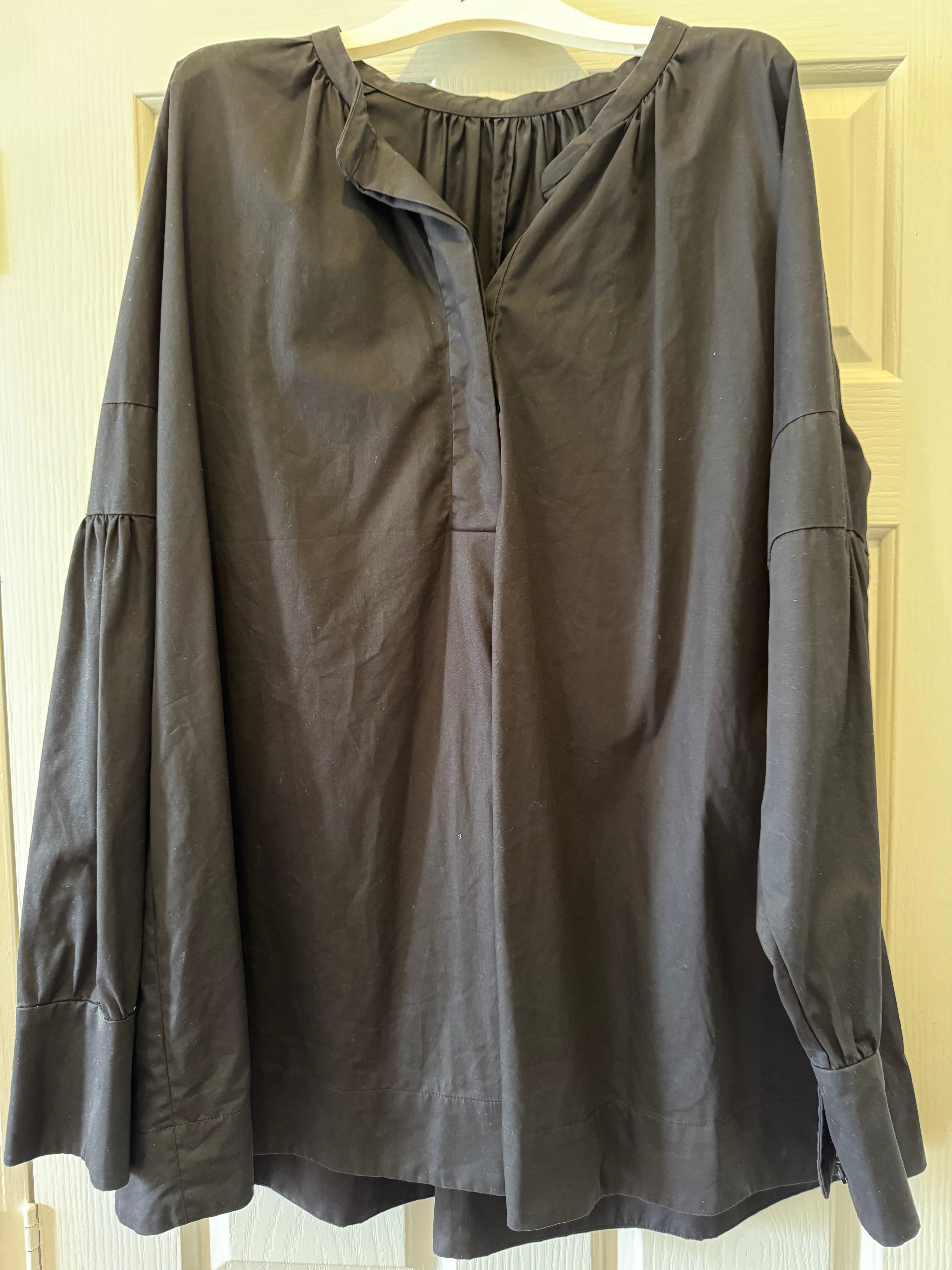 Pre-loved Black cotton tunic top