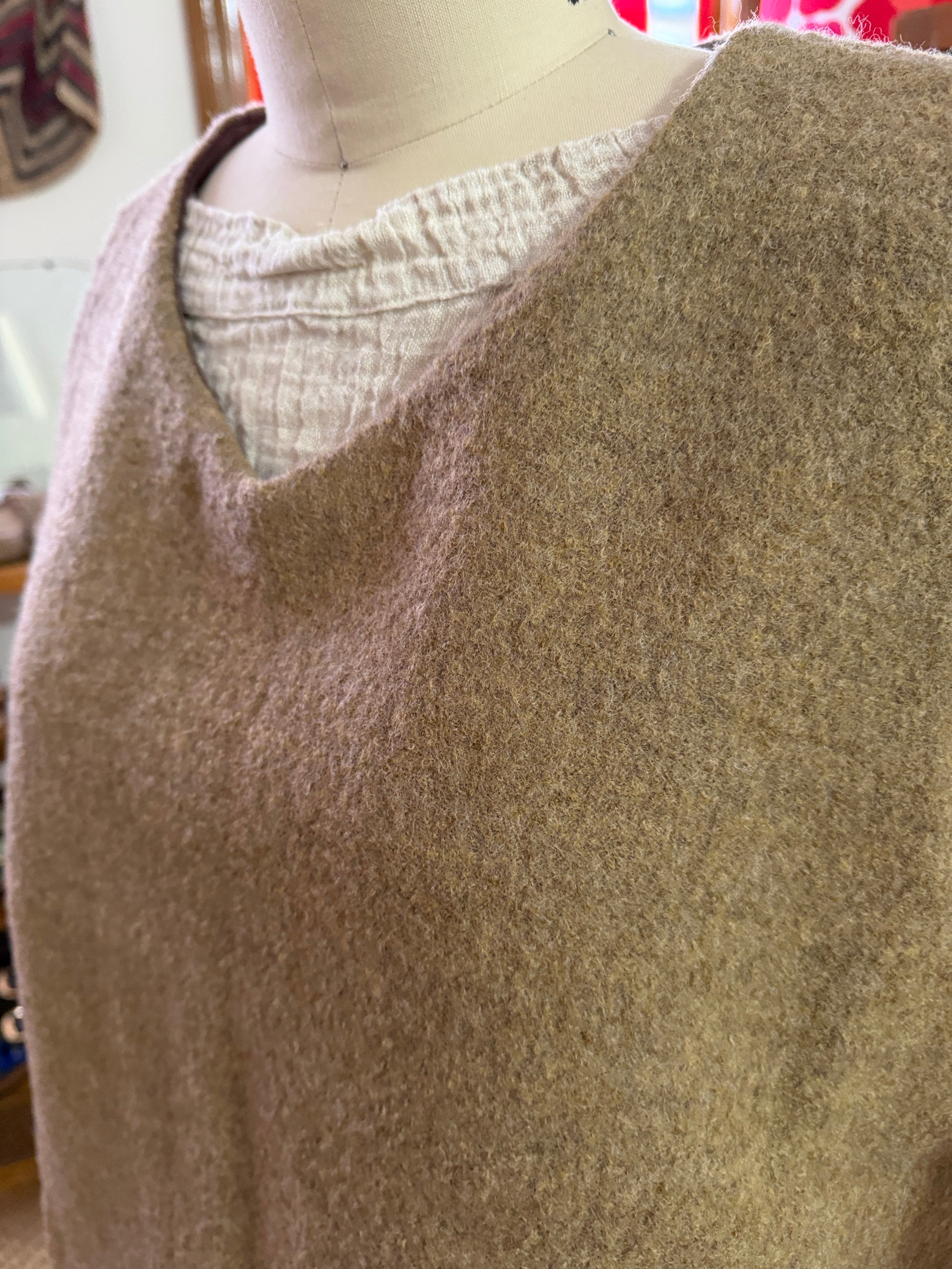 Pullover wool vest - Taupe