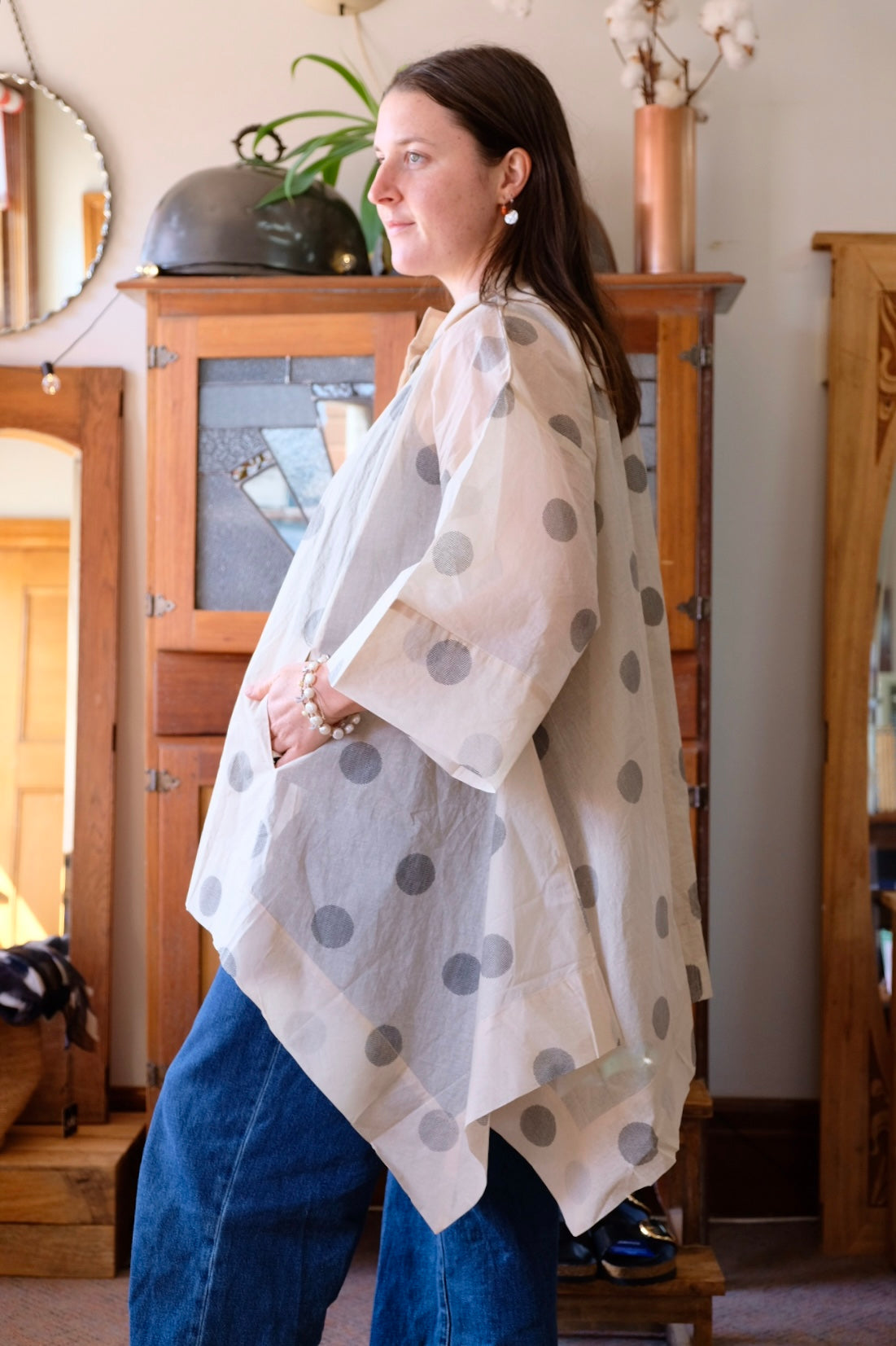 Dotto Duster Jacket - Cotton Organdy Natural