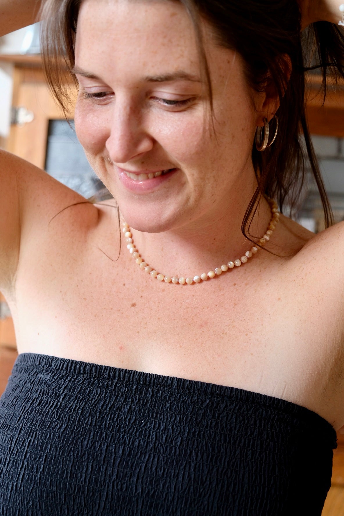 Garden necklace - mother of pearl