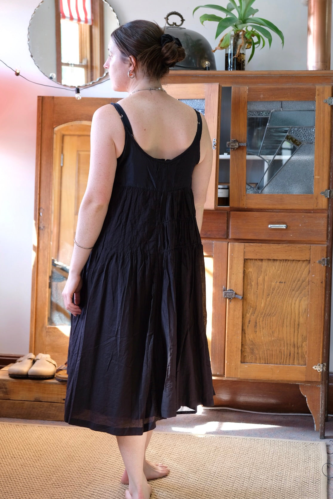 MEERA DRESS - COTTON & SILK - Black