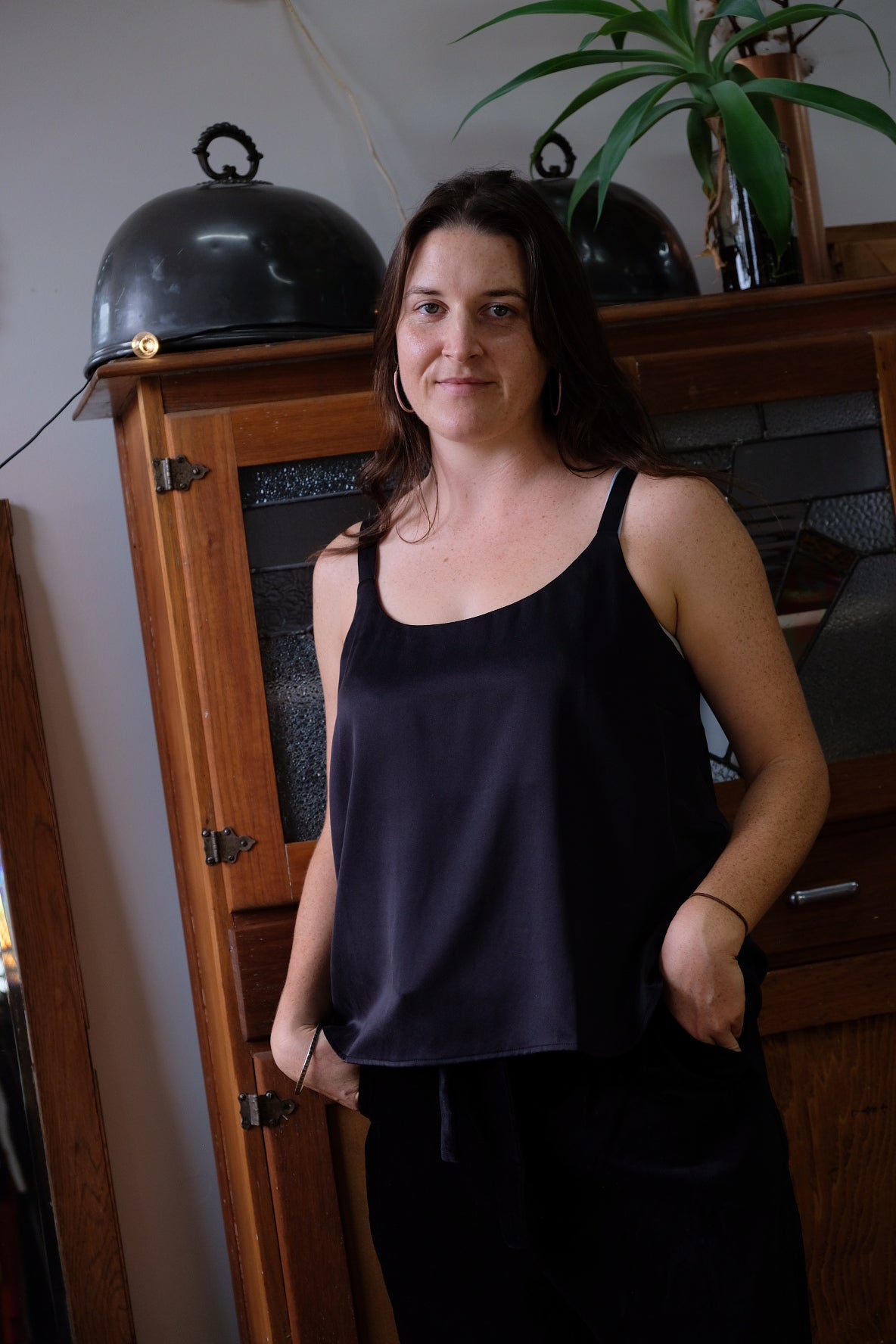 Winona Camisole - Silk Satin - Black