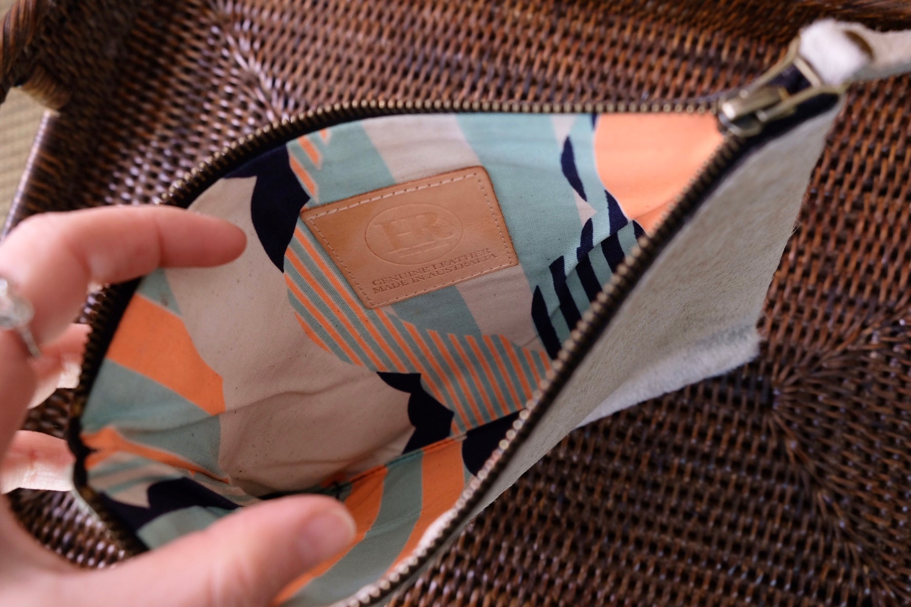 Pre-loved Hide Road Silver Clutch