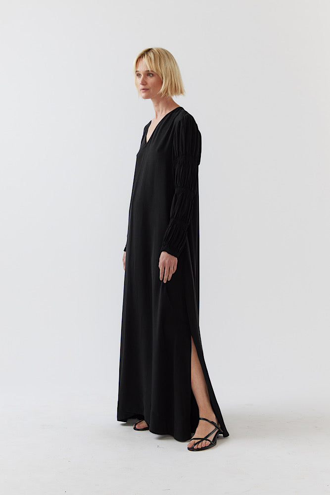 Marilyn Dress - Black Cupro