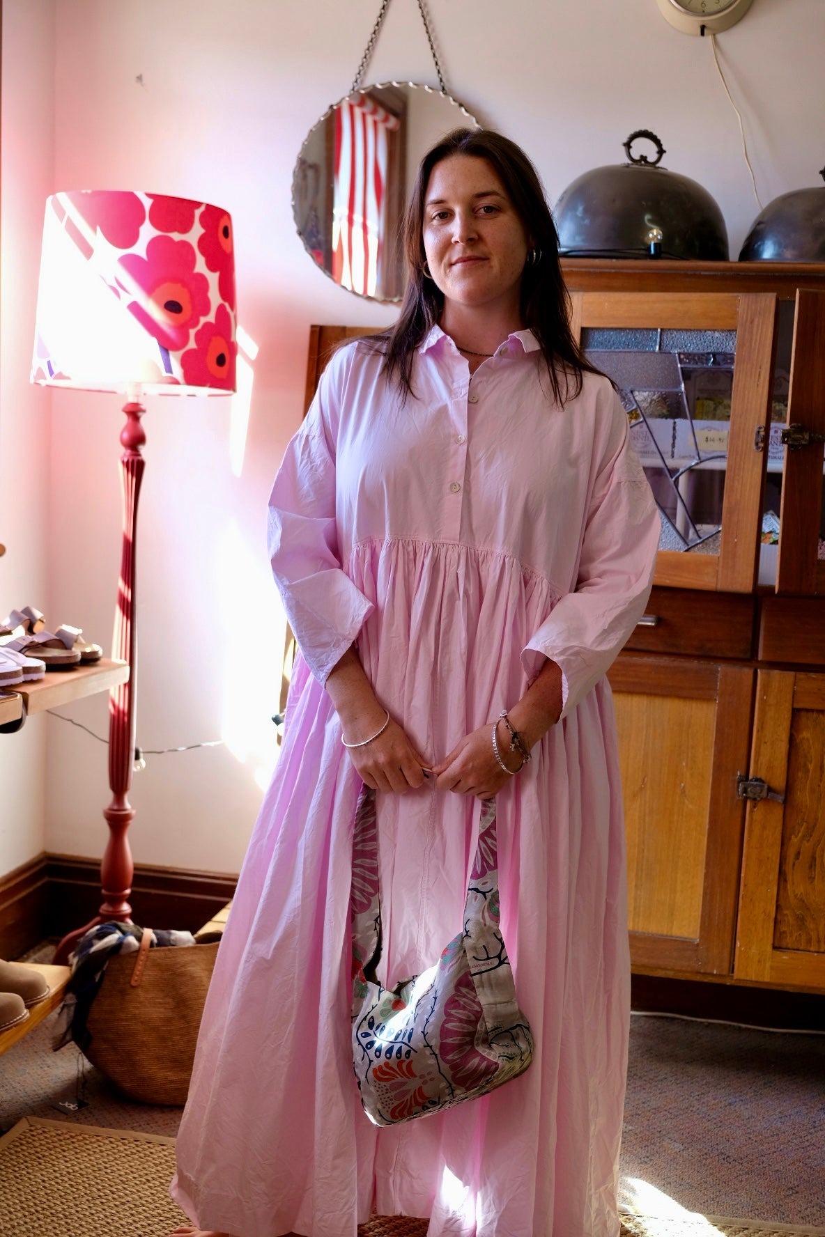 Edith Dress - Cotton Poplin - Pink