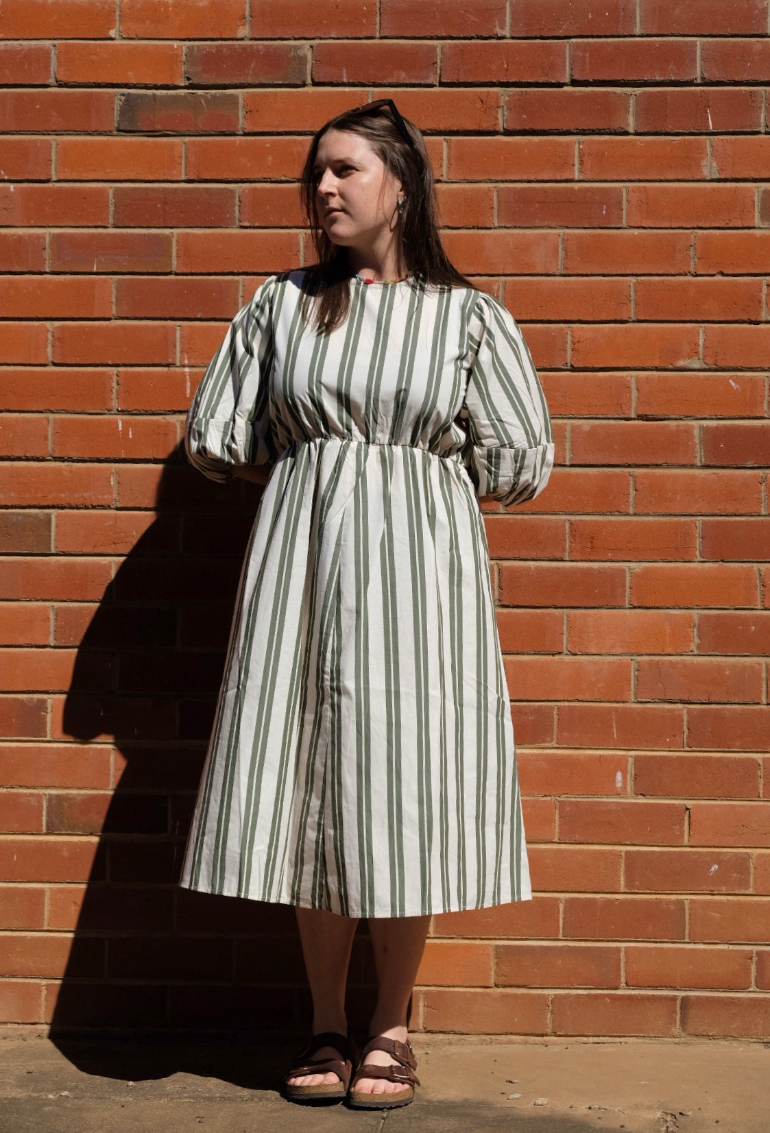 JOAN DRESS - Forest Stripe