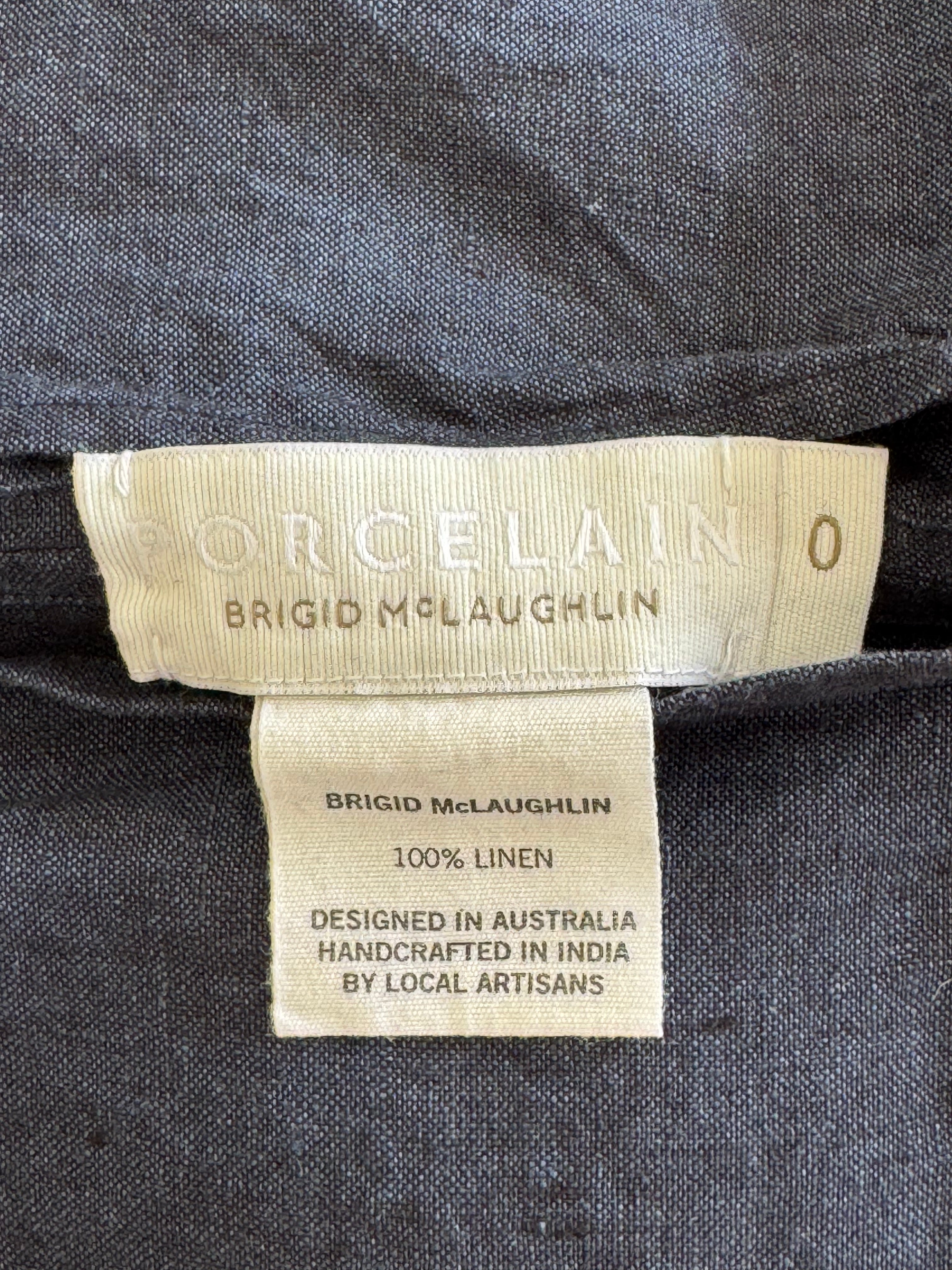 Pre-loved Brigid McLaughlin Gini Indigo linen poncho