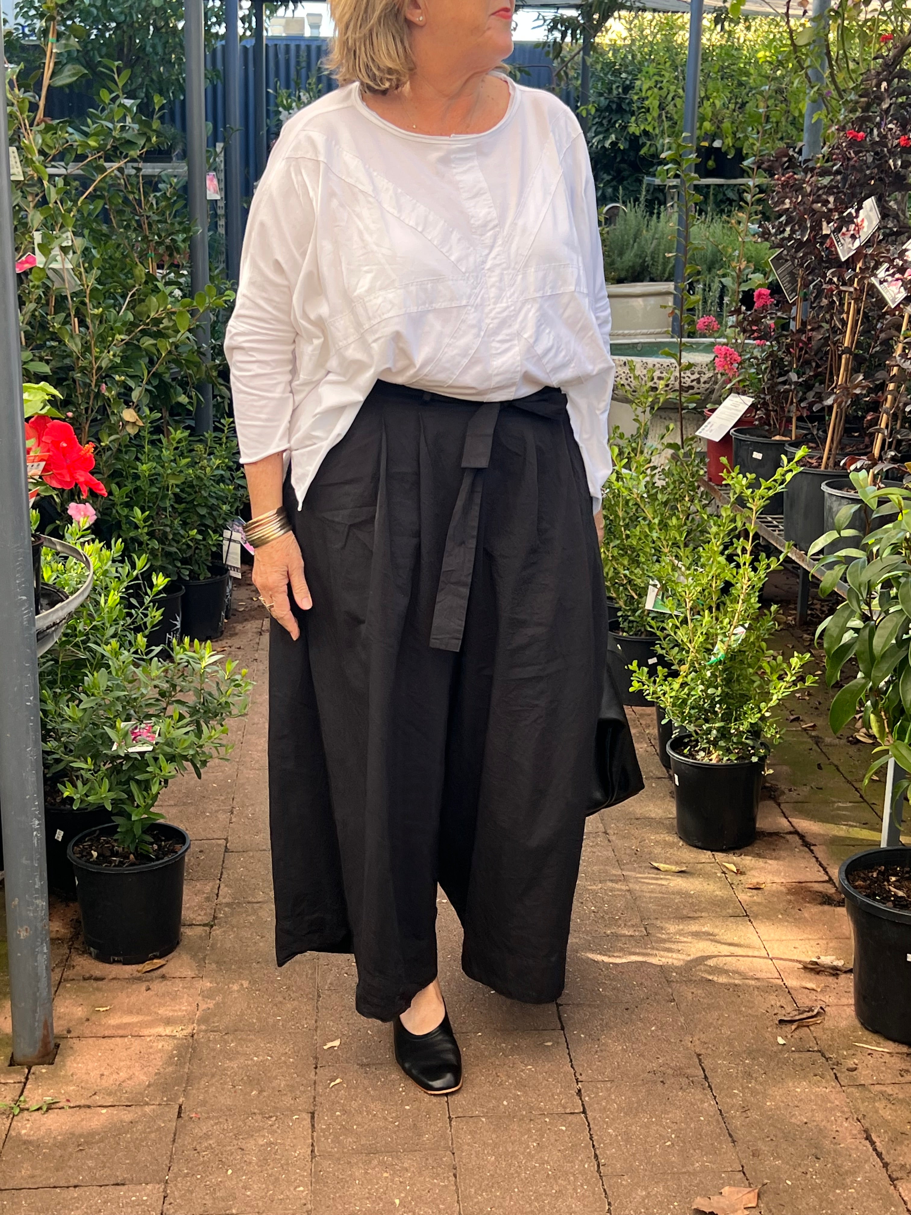 Harriet Trouser - Cotton Poplin - Black