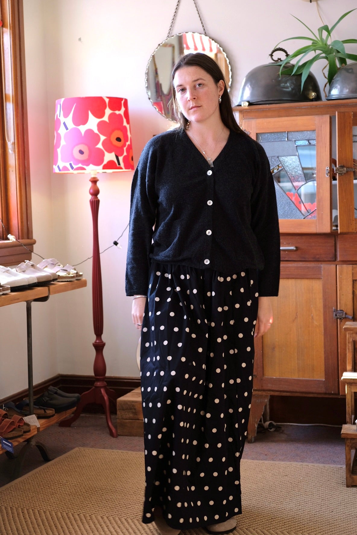 Freya Cardigan Wool - Black Marle