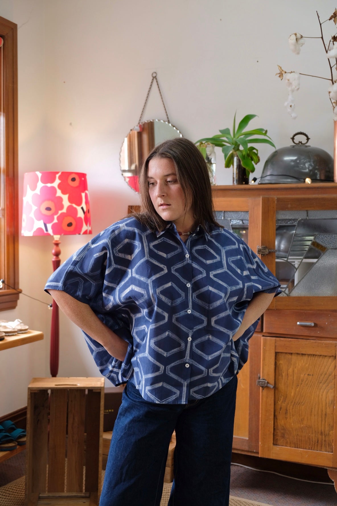 Square Cut Shirt Indigo