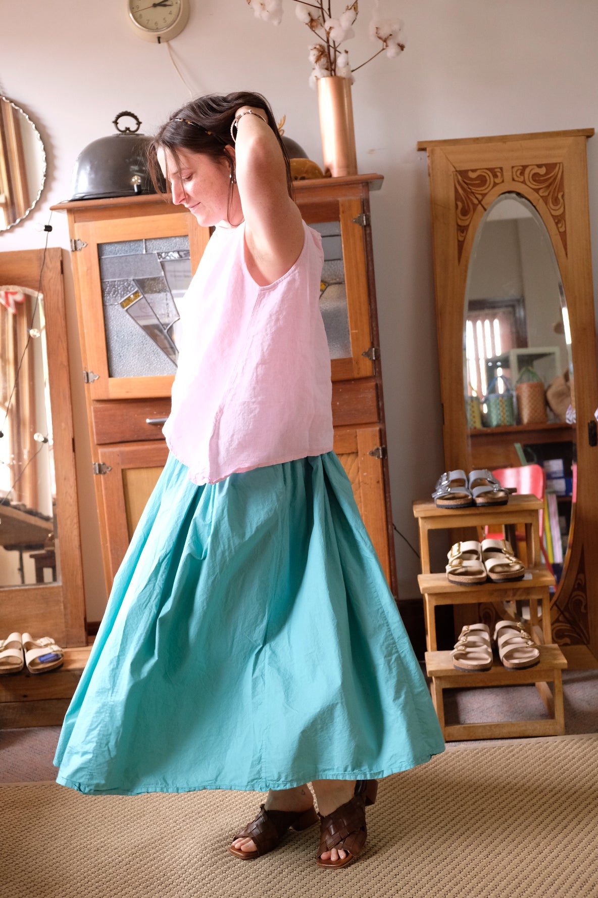 Taji Top - Linen - Pink