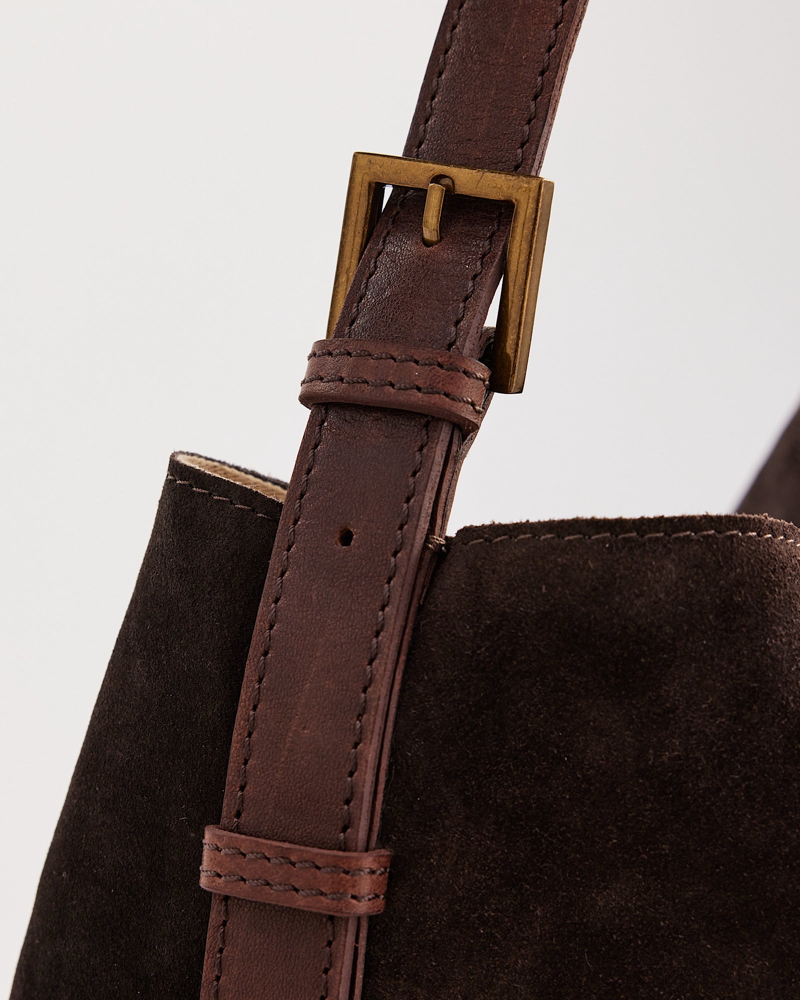 Suede Cabas Chocolate