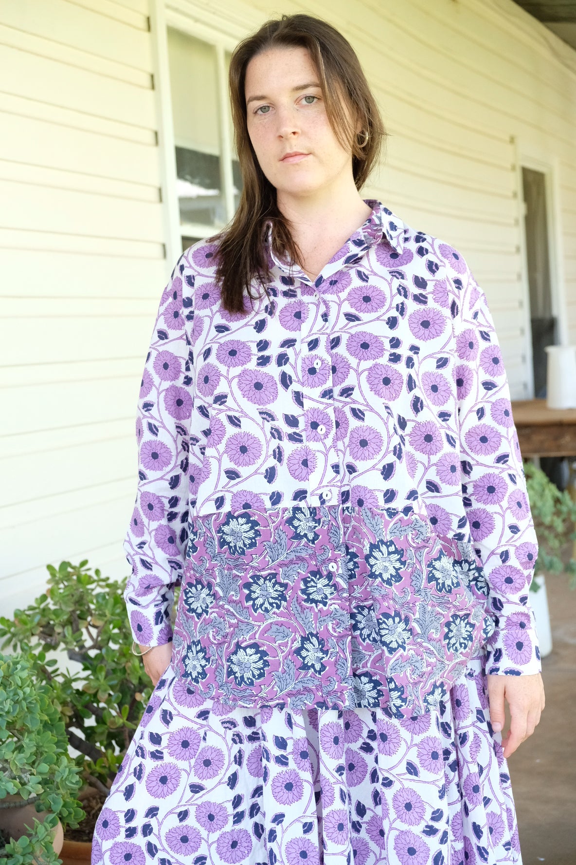 Zahra Cotton Floral Shirt