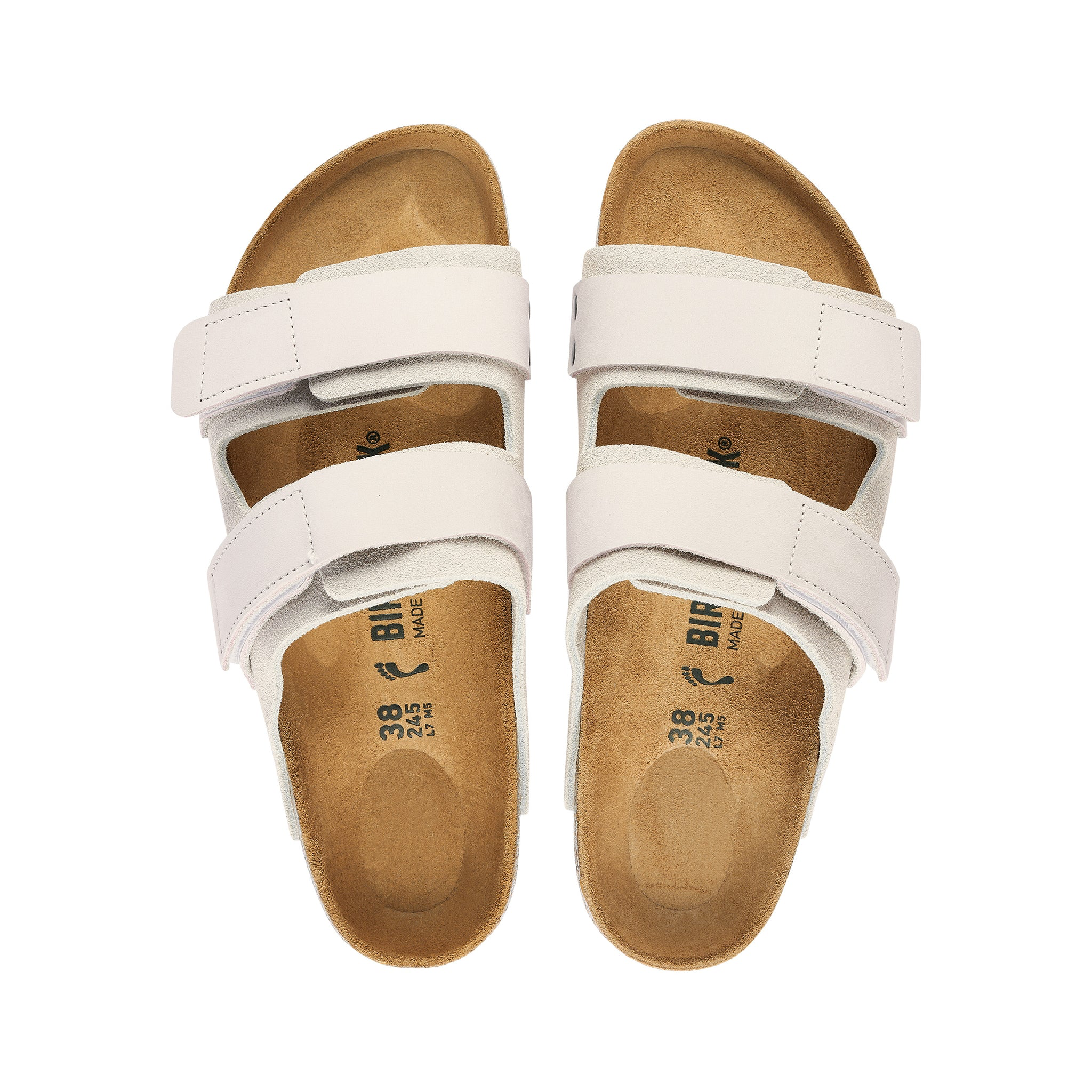 Uji Antique White Suede Leather