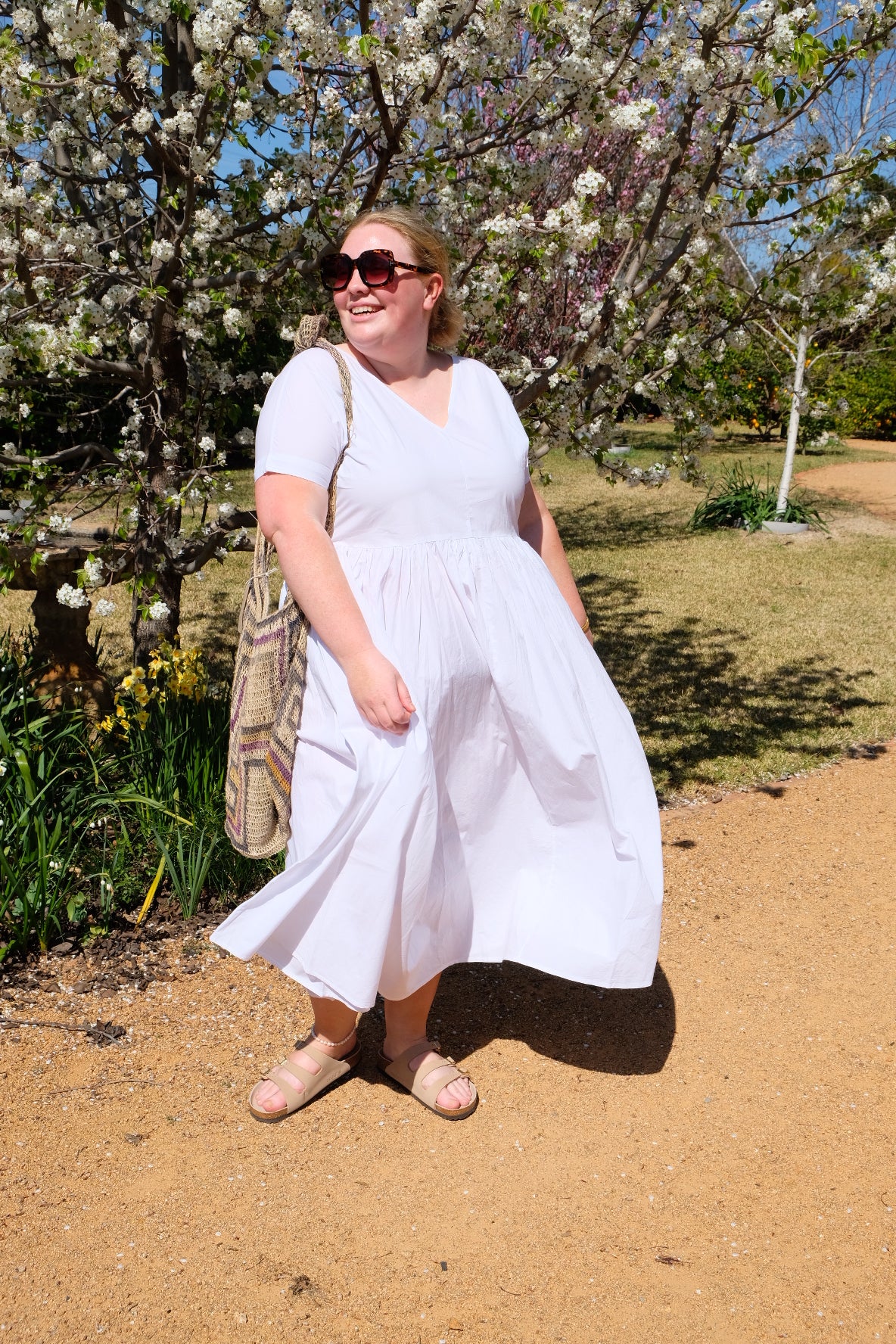 Flossie Dress Cotton Poplin - White