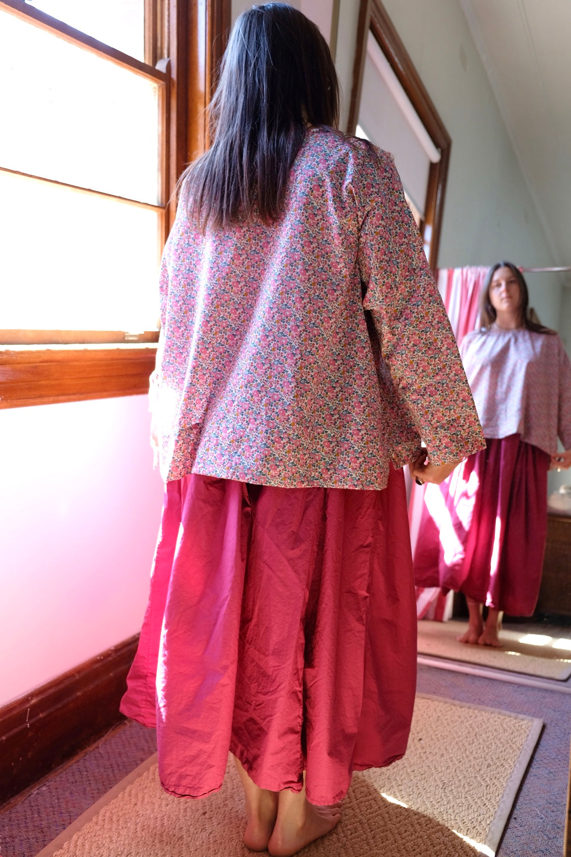 Ulla Skirt - cotton poplin - Berry