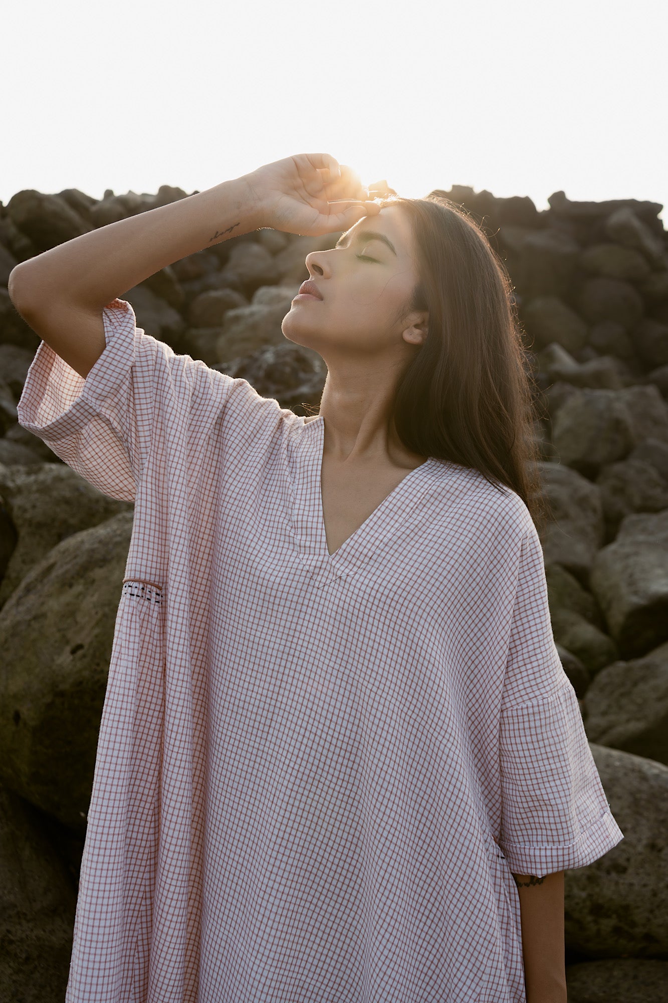 Osaka Dress - Clay Check