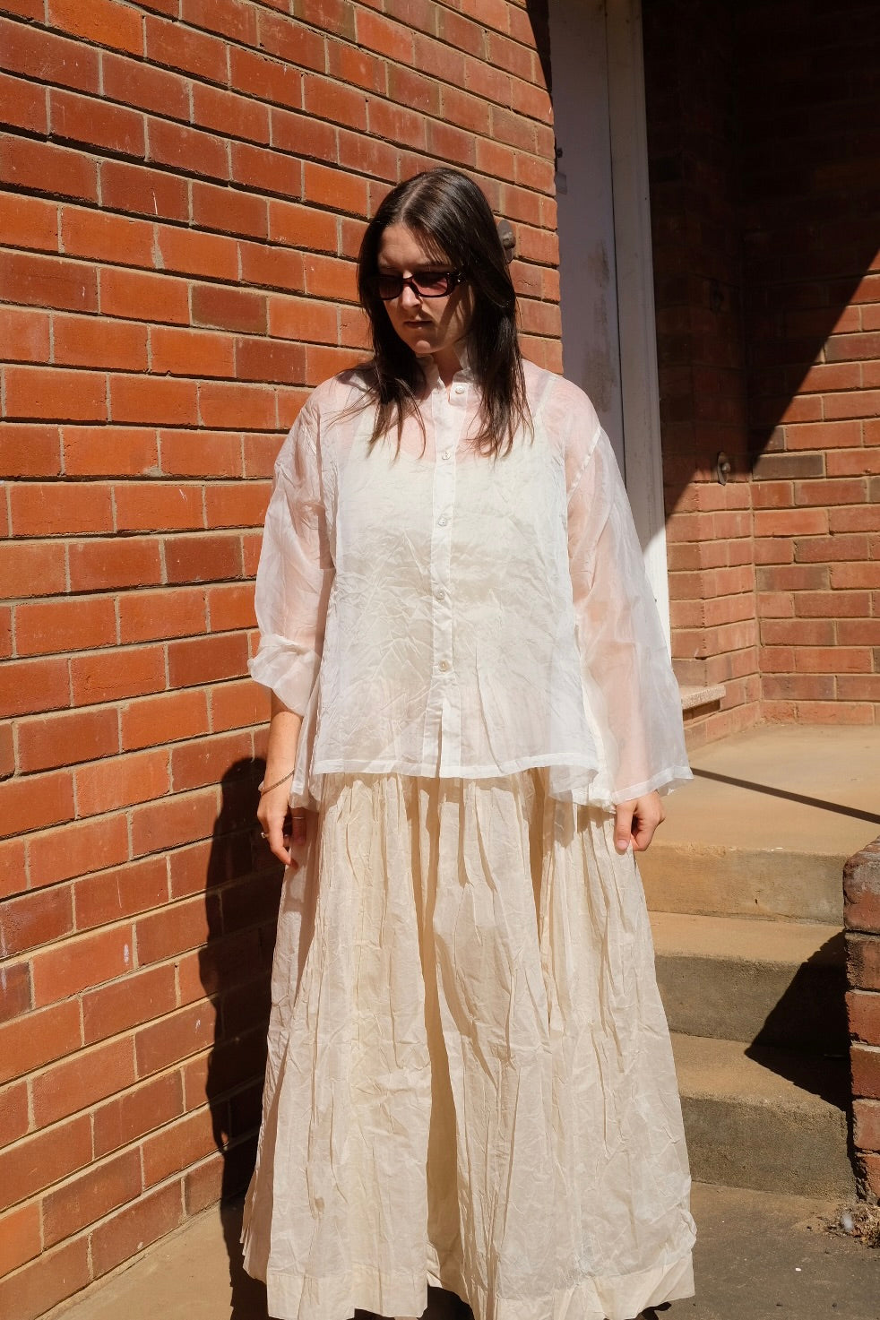 Chiara Shirt Silk Organza - Cream