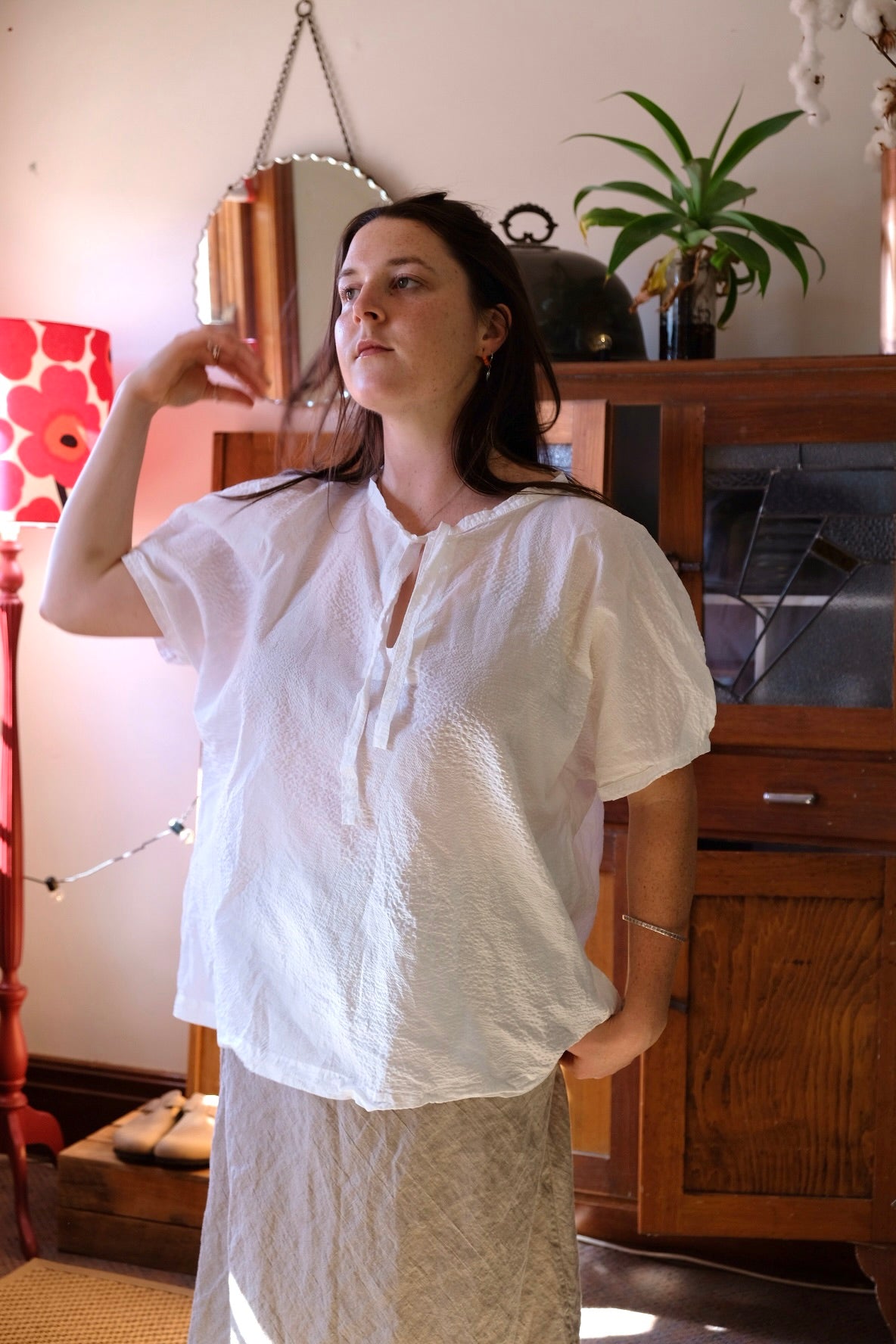 Dahlia Cotton Top - Milk