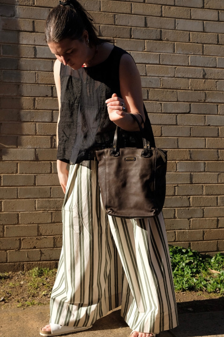 MUSKAN CAMISOLE - COTTON & LINEN - Black