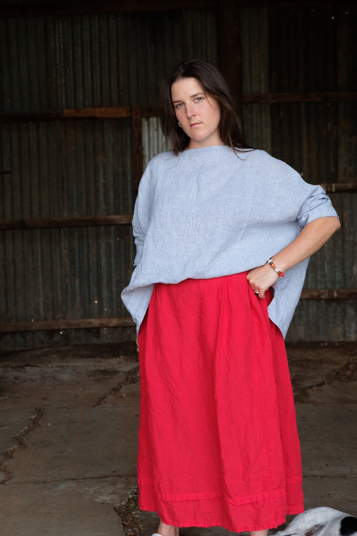 Eden Linen Skirt - Protea