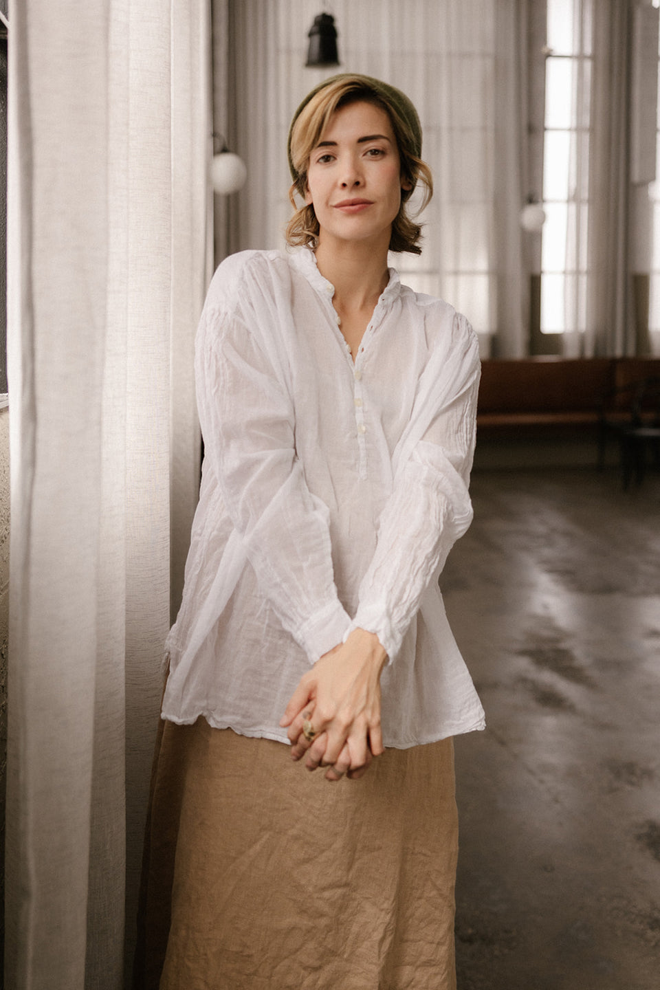 Hill Shirt Cotton Voile - White