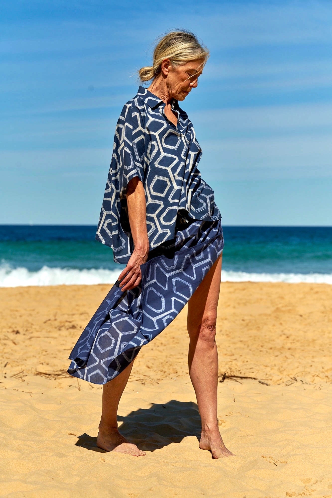 Shibori Sarong Sky