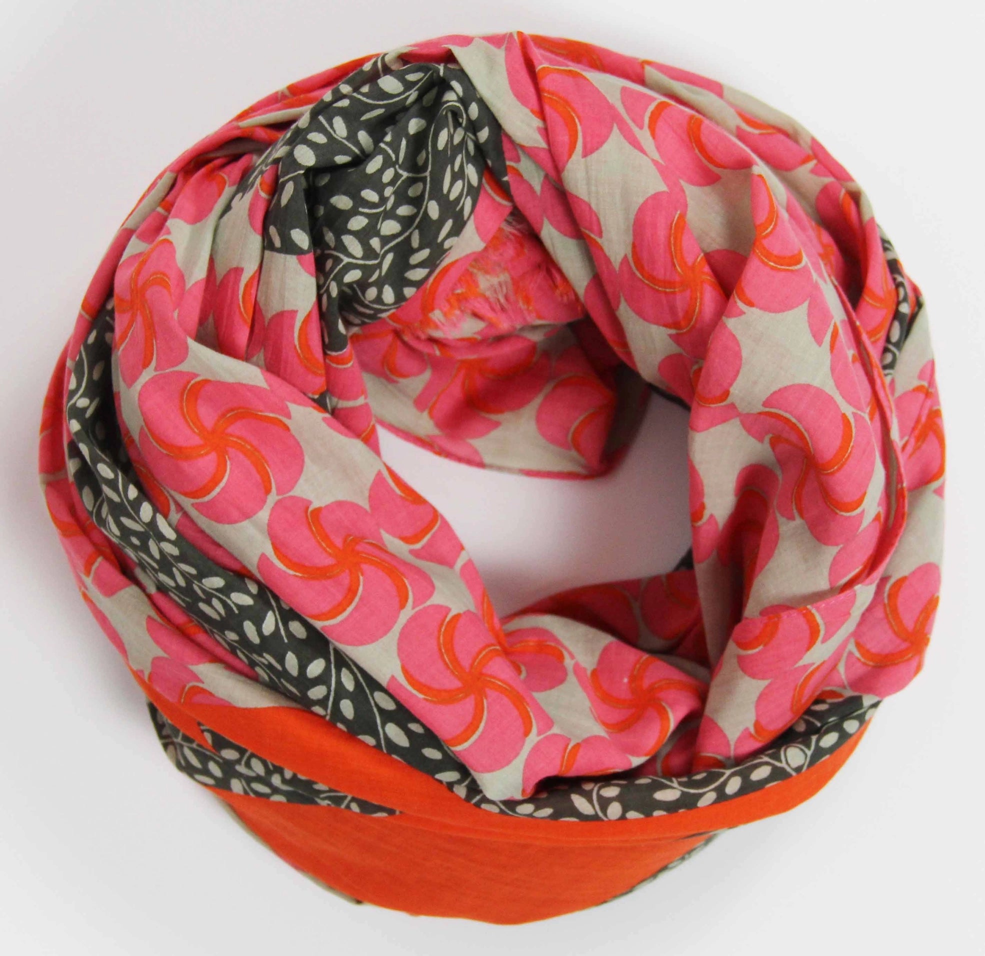 Organic cotton scarf Pink Baobab