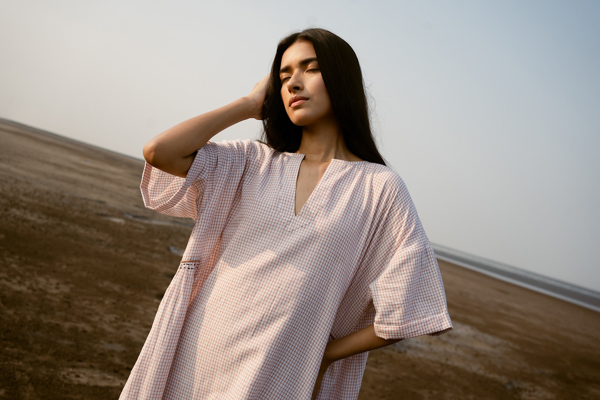 Osaka Dress - Clay Check