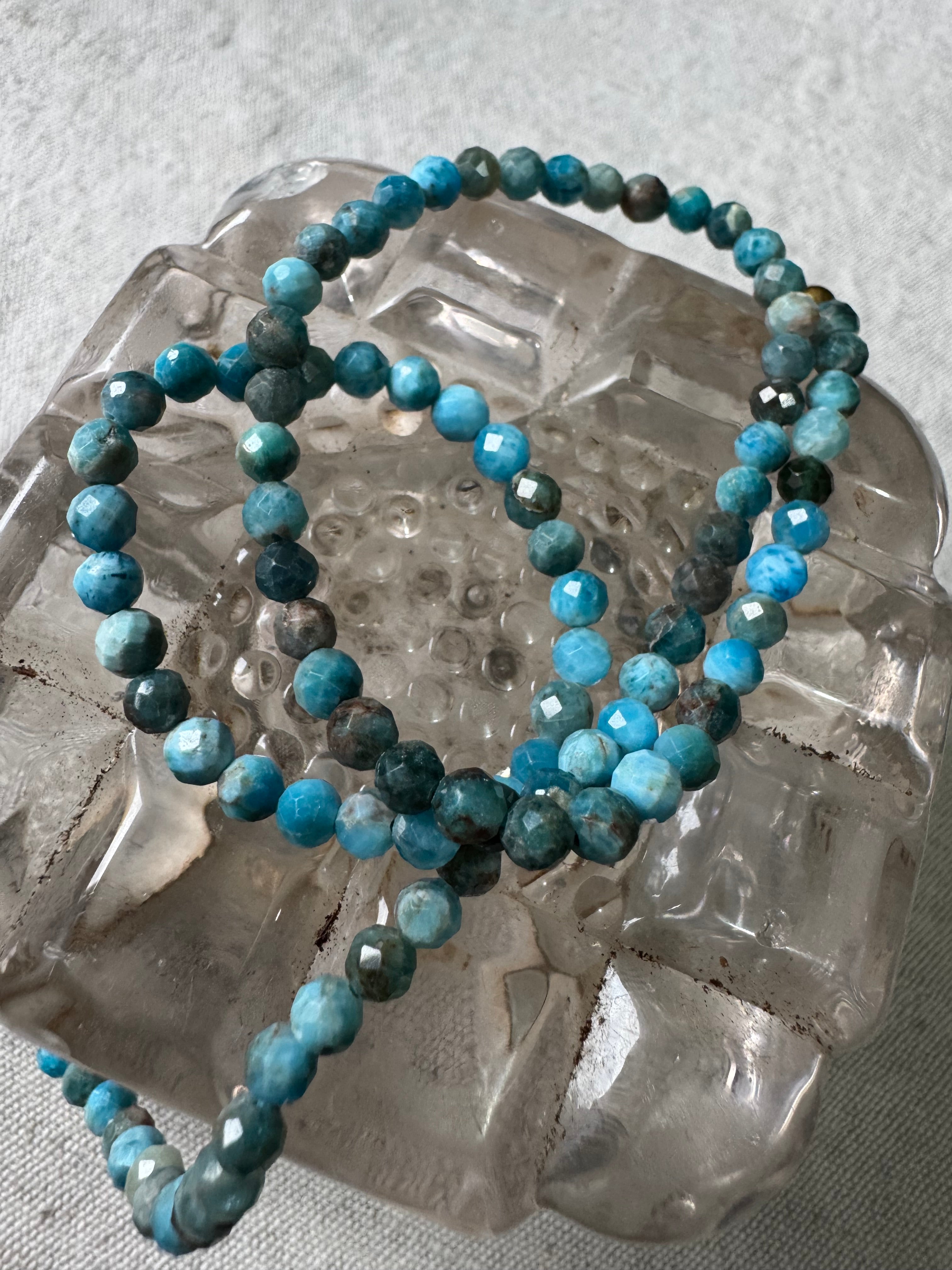 semi-precious stones necklace - large turquoise